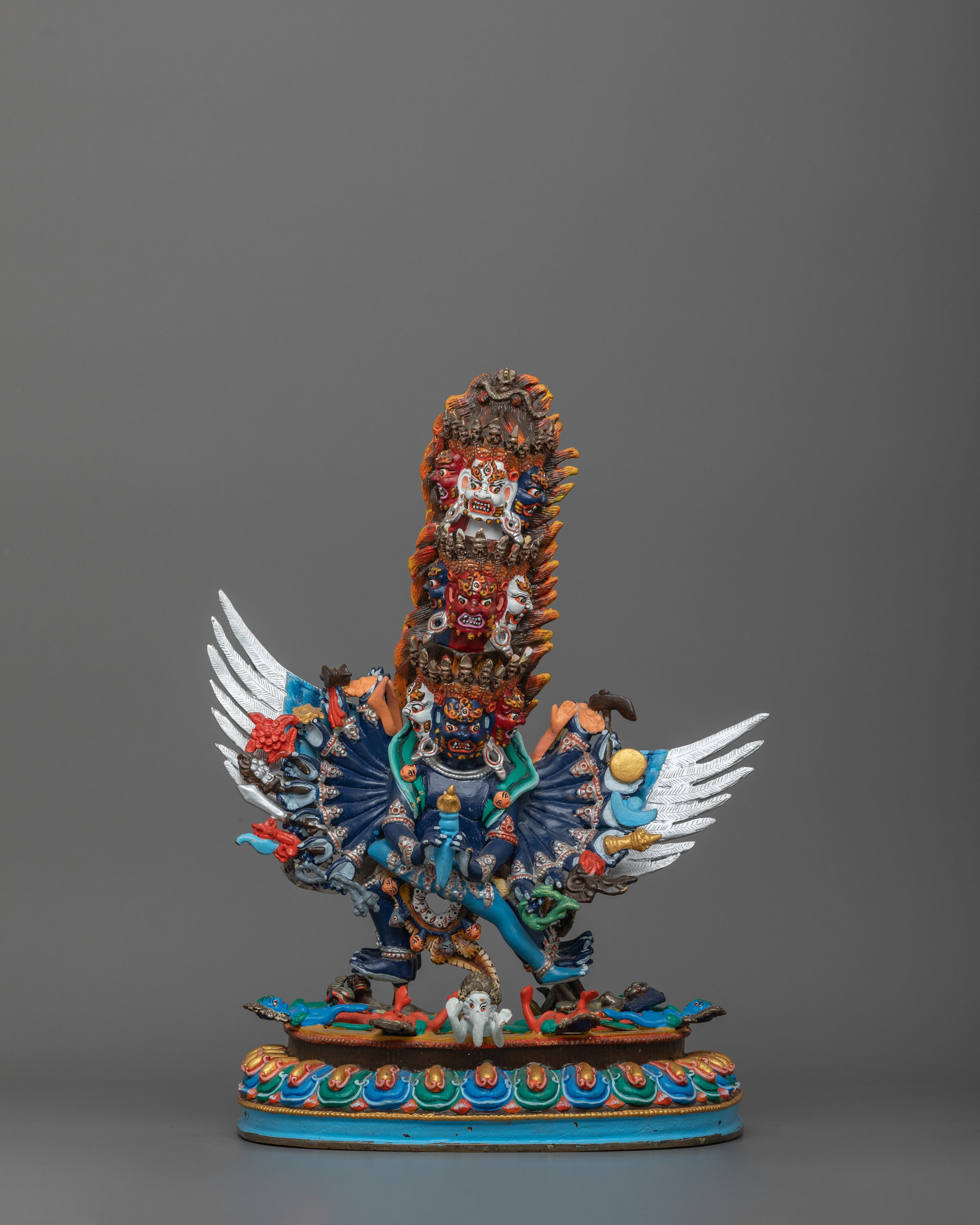 Vajrakilaya Dorje Phurba Buddhist Deity Statue | Traditional Vajrakilaya Protective Deity