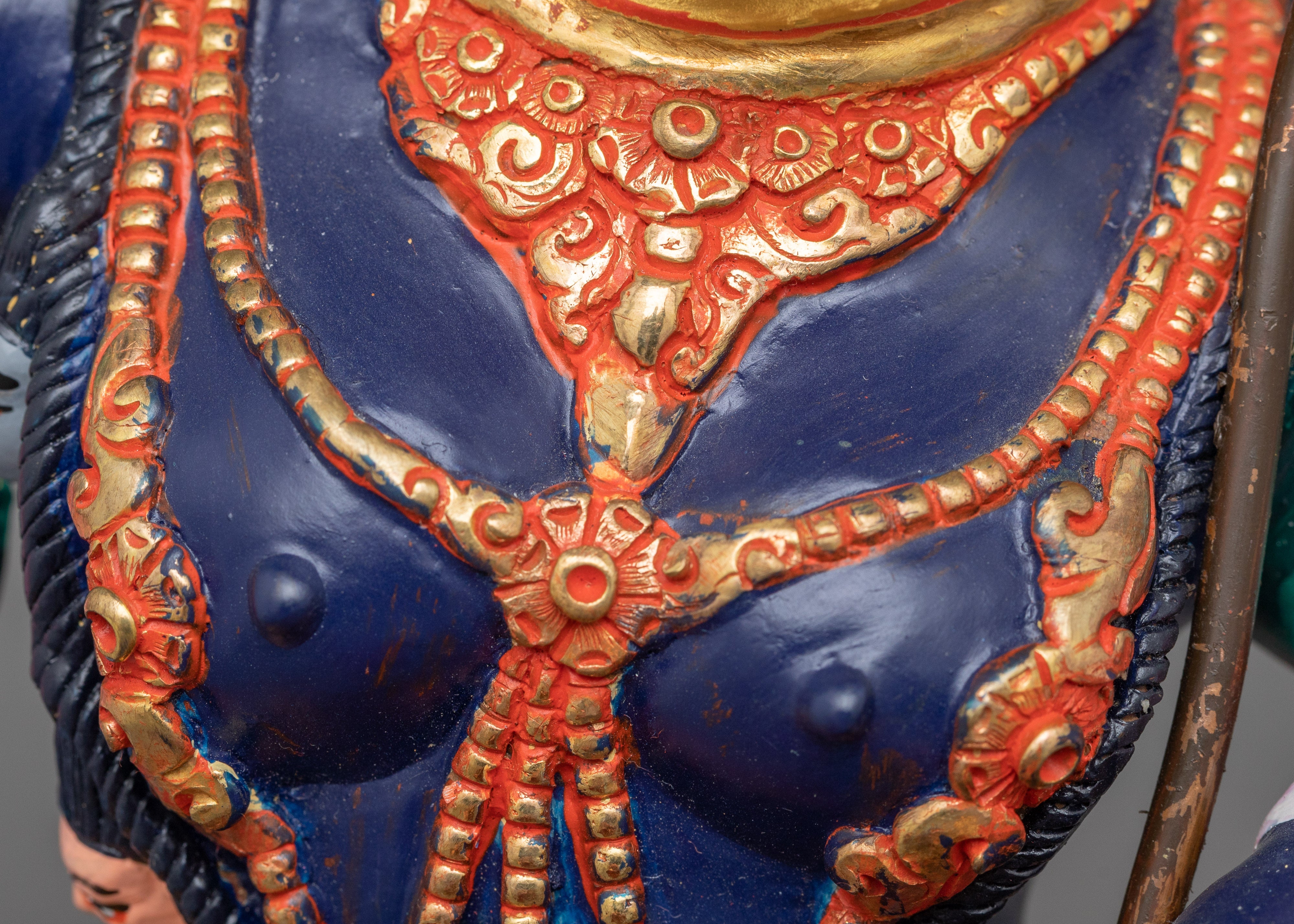 Simhamukha Yogini Buddhist Figurine | The Lion-Faced Dakini of Fierce Wisdom