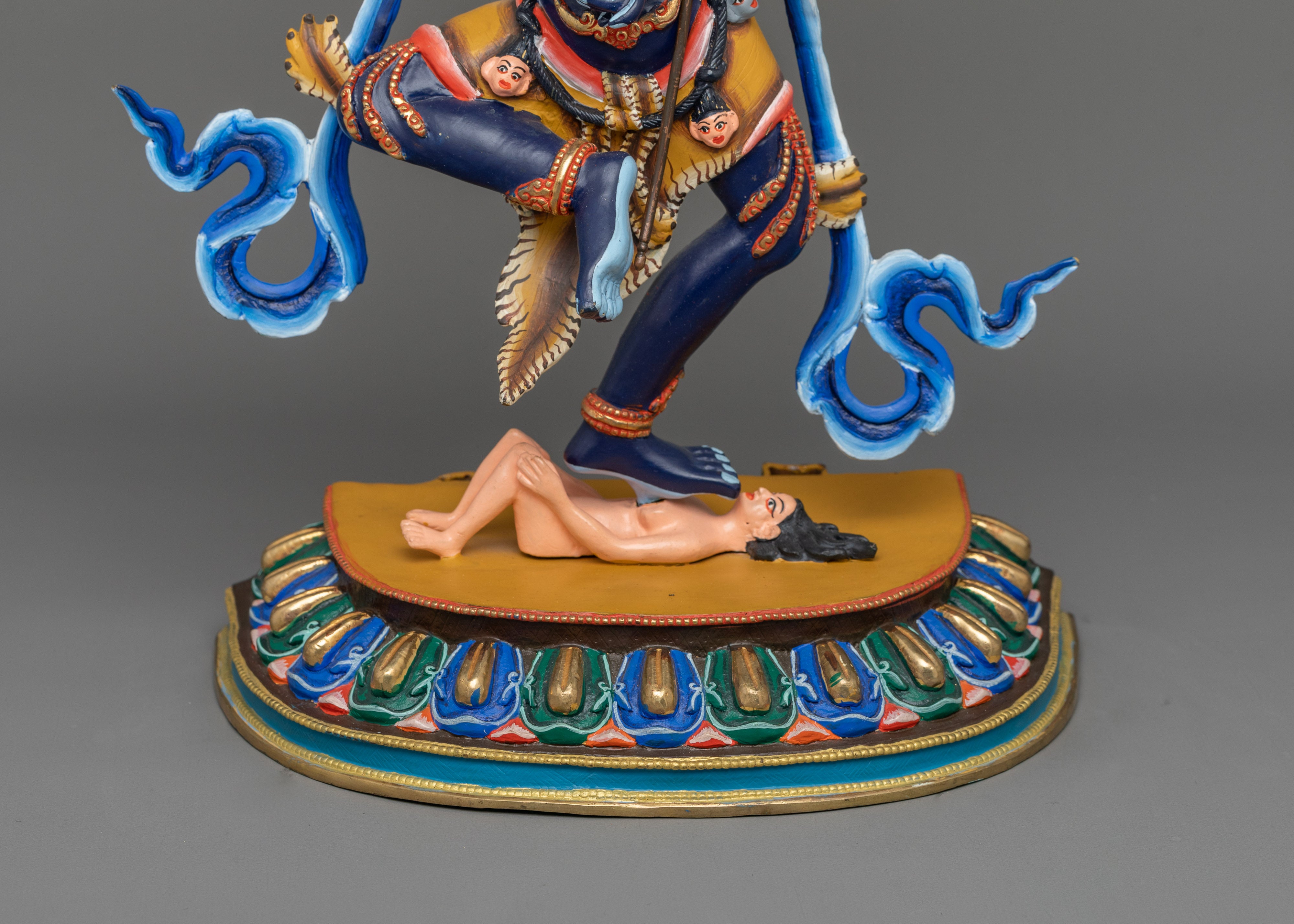 Simhamukha Yogini Buddhist Figurine | The Lion-Faced Dakini of Fierce Wisdom