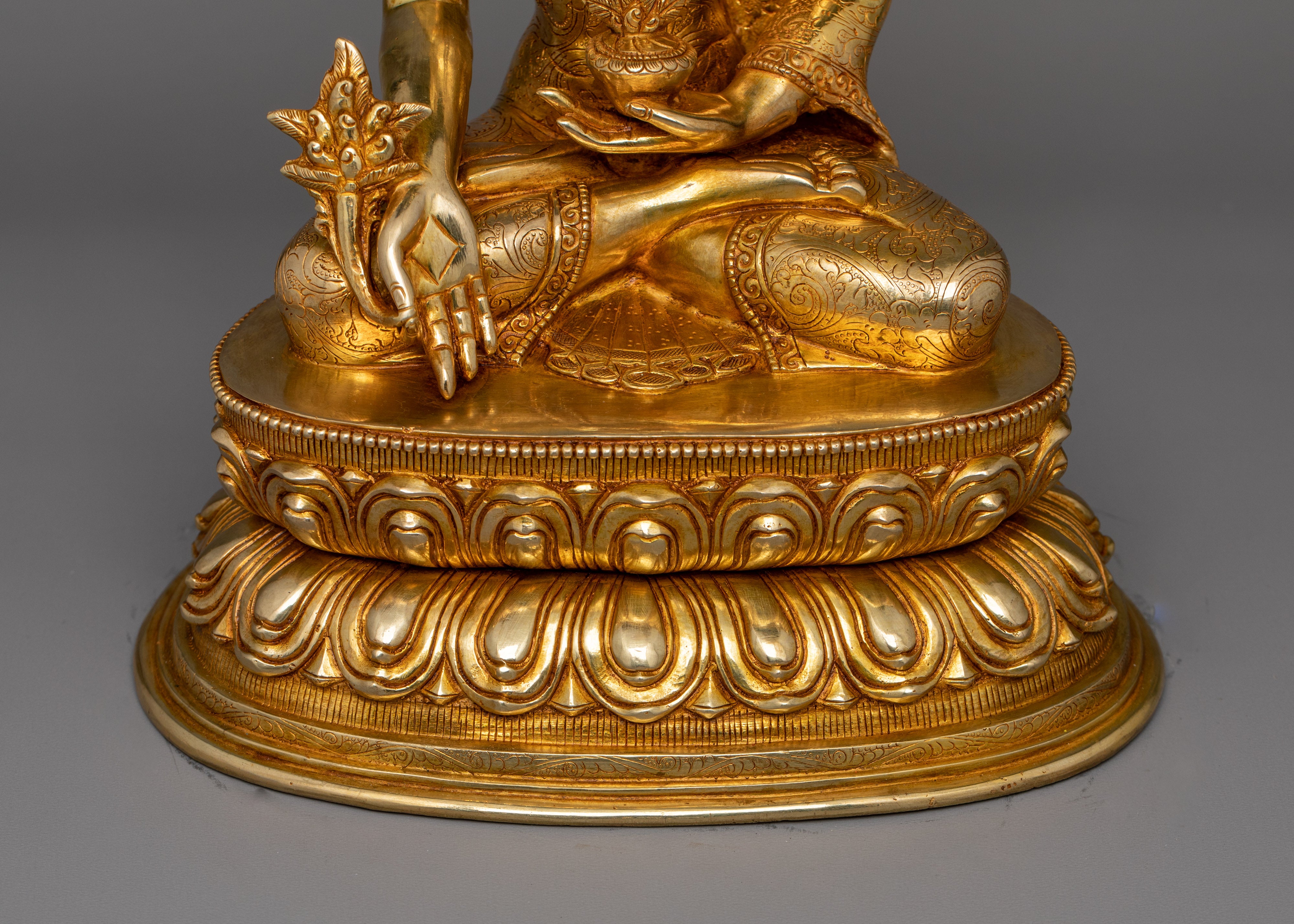 Spiritual Healing Medicine Buddha Statue | Traditional Buddhist Artwork