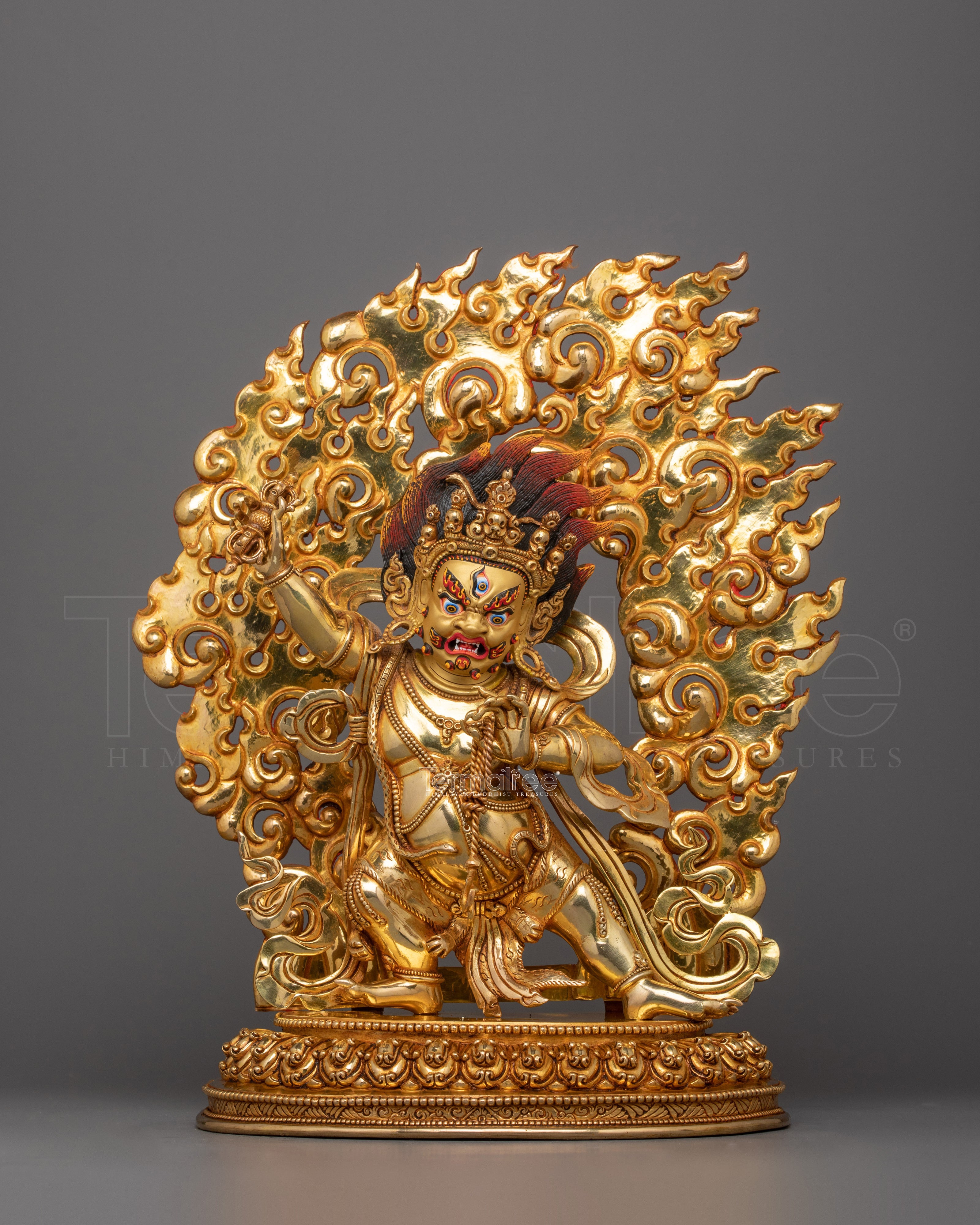 Wrathful Deity Yama Dharmaraja Figurine | Embodiment of Compassion