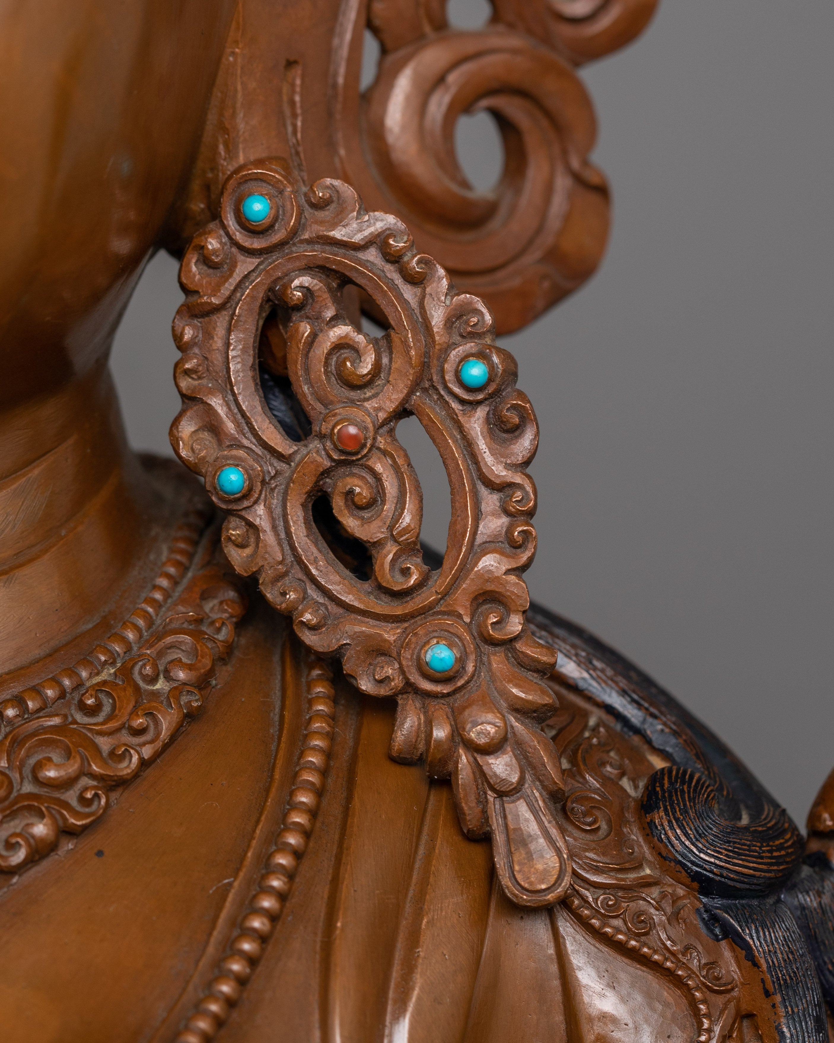Female Bodhisattva Syamatara Sculpture | Himalayan Goddess Green Tara