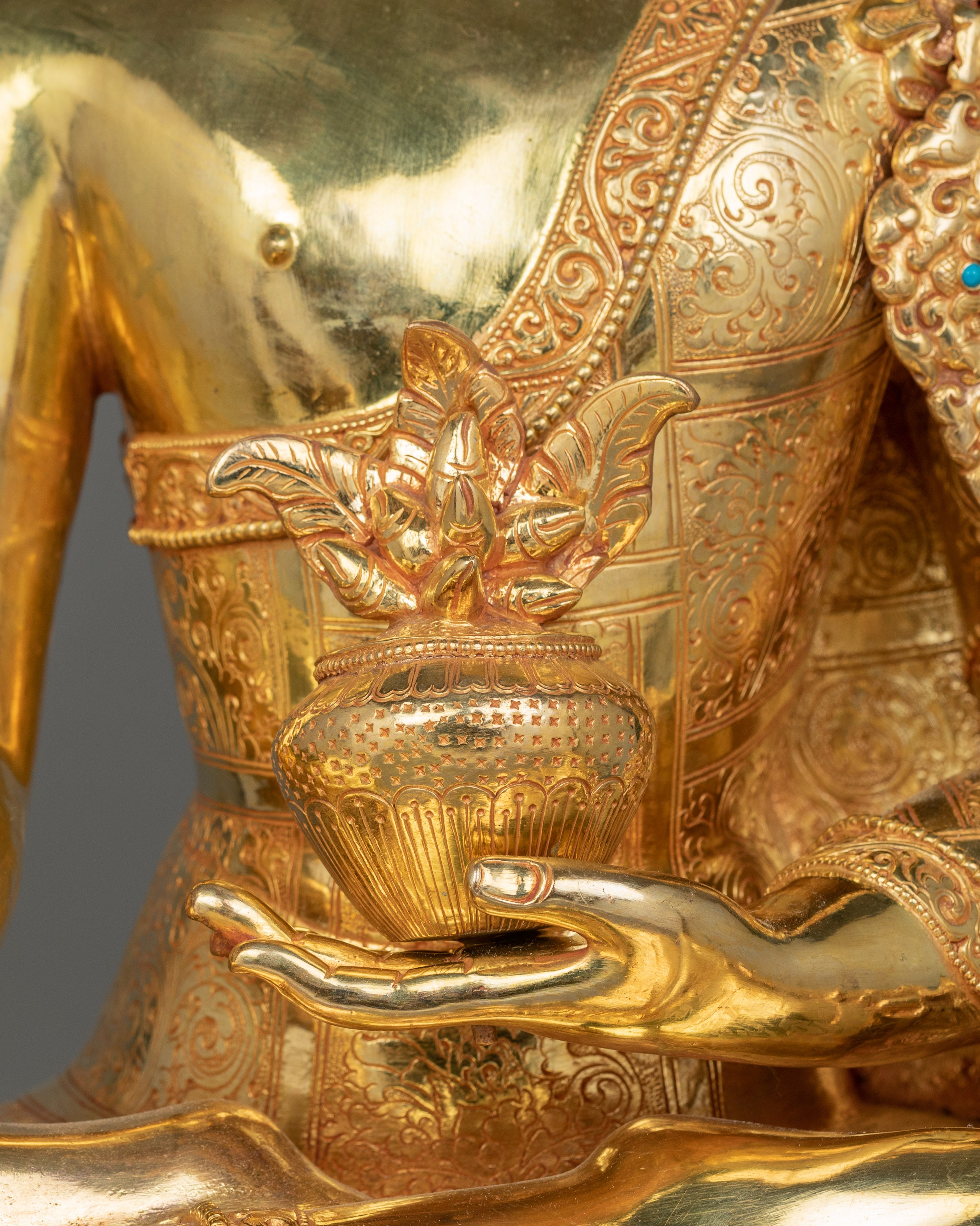 Healing Buddha Statue With Precious Halo | Sangye Menla Lord of Medicine