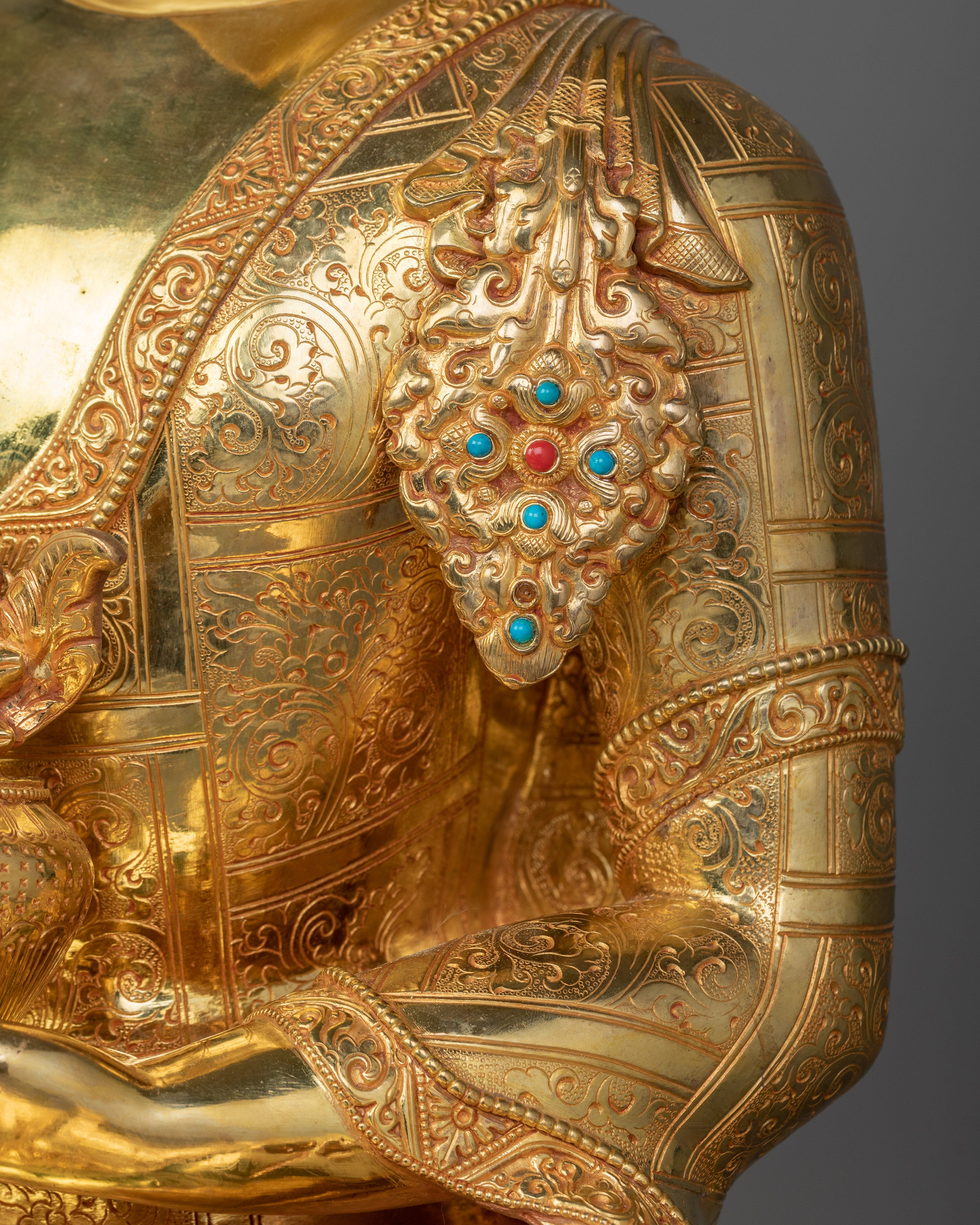 Healing Buddha Statue With Precious Halo | Sangye Menla Lord of Medicine