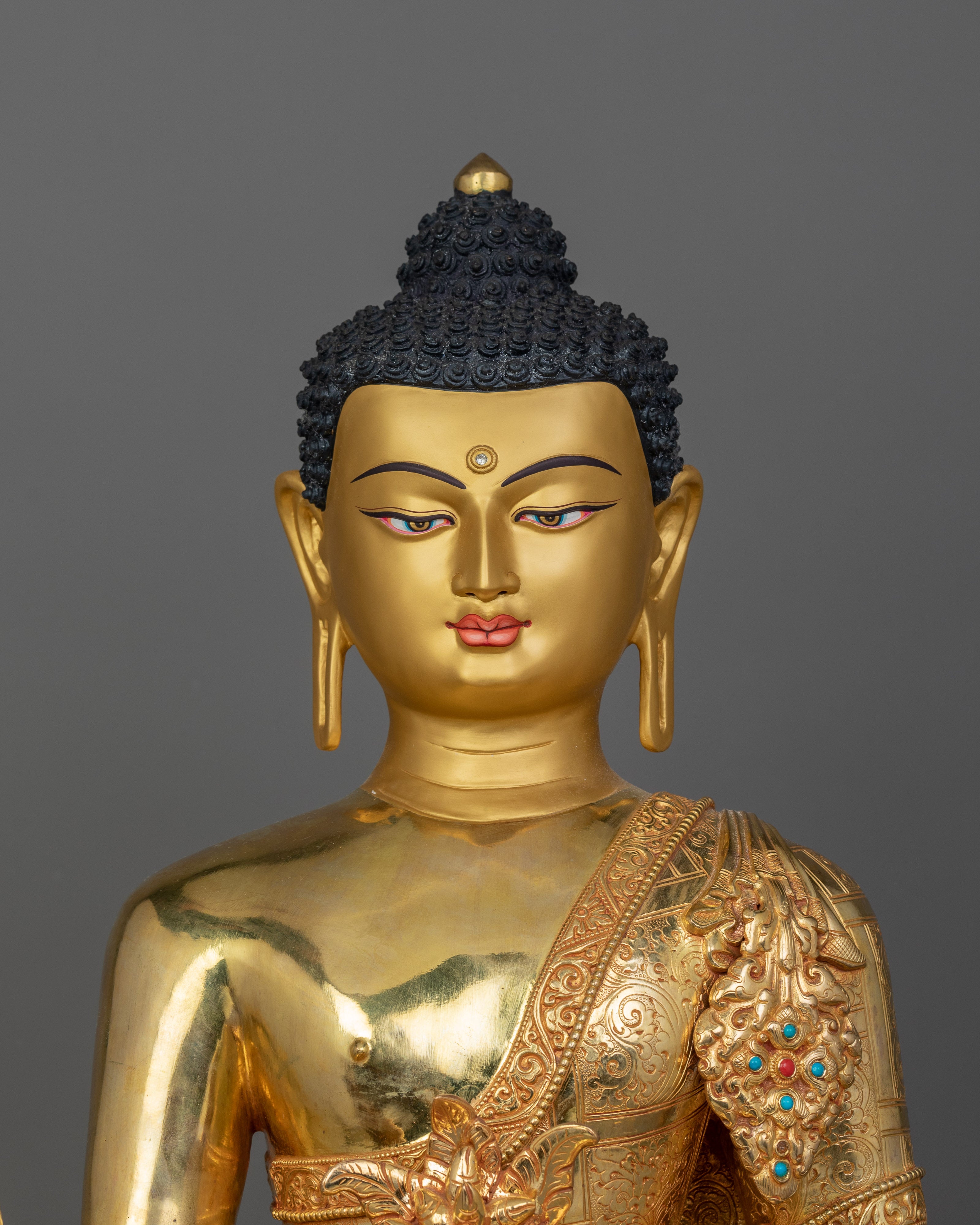Healing Buddha Statue With Precious Halo | Sangye Menla Lord of Medicine
