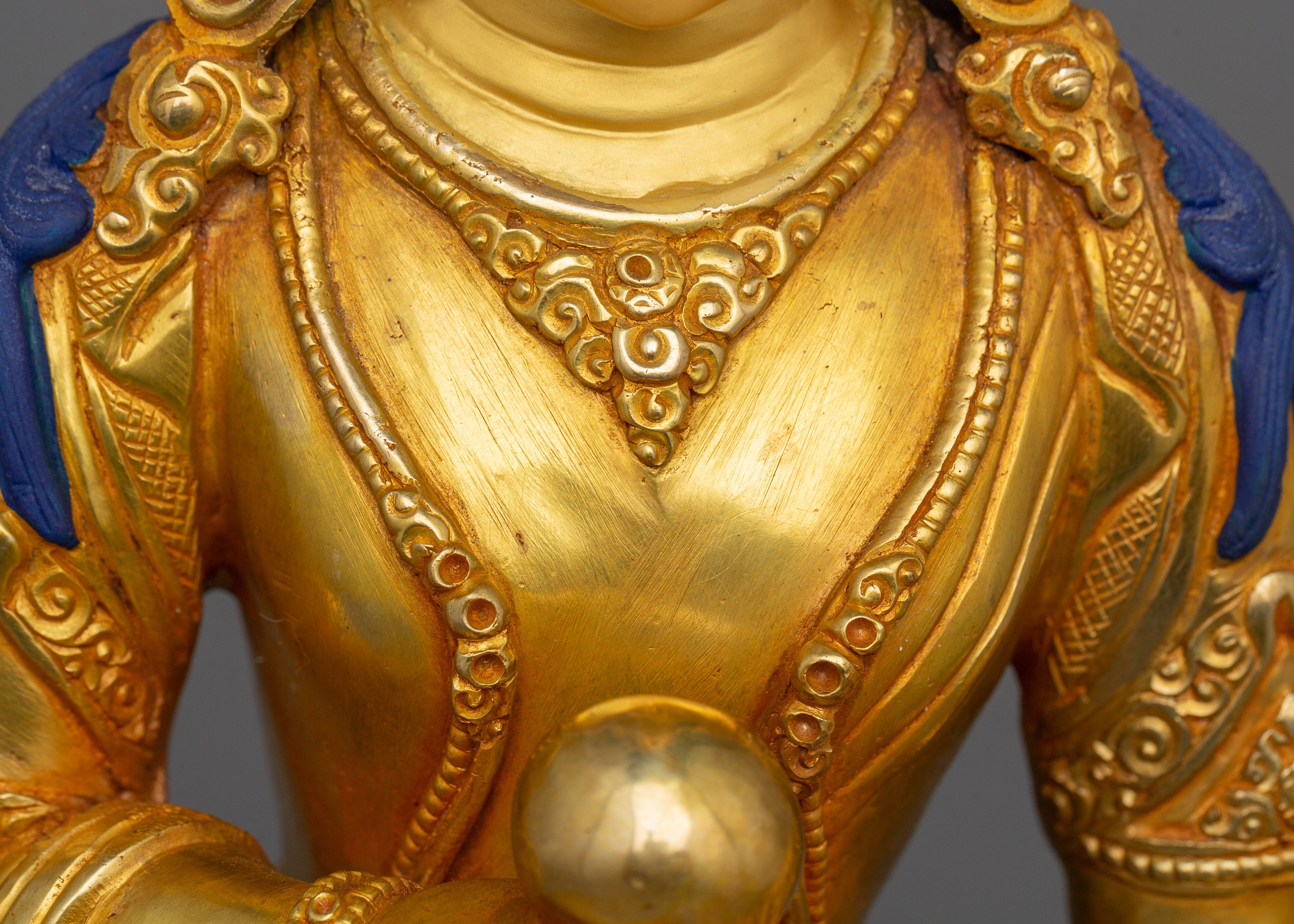 Kshitigarbha Earth Store Bodhisattva Sculpture | Handmade Himalayan Buddhist Sculpture