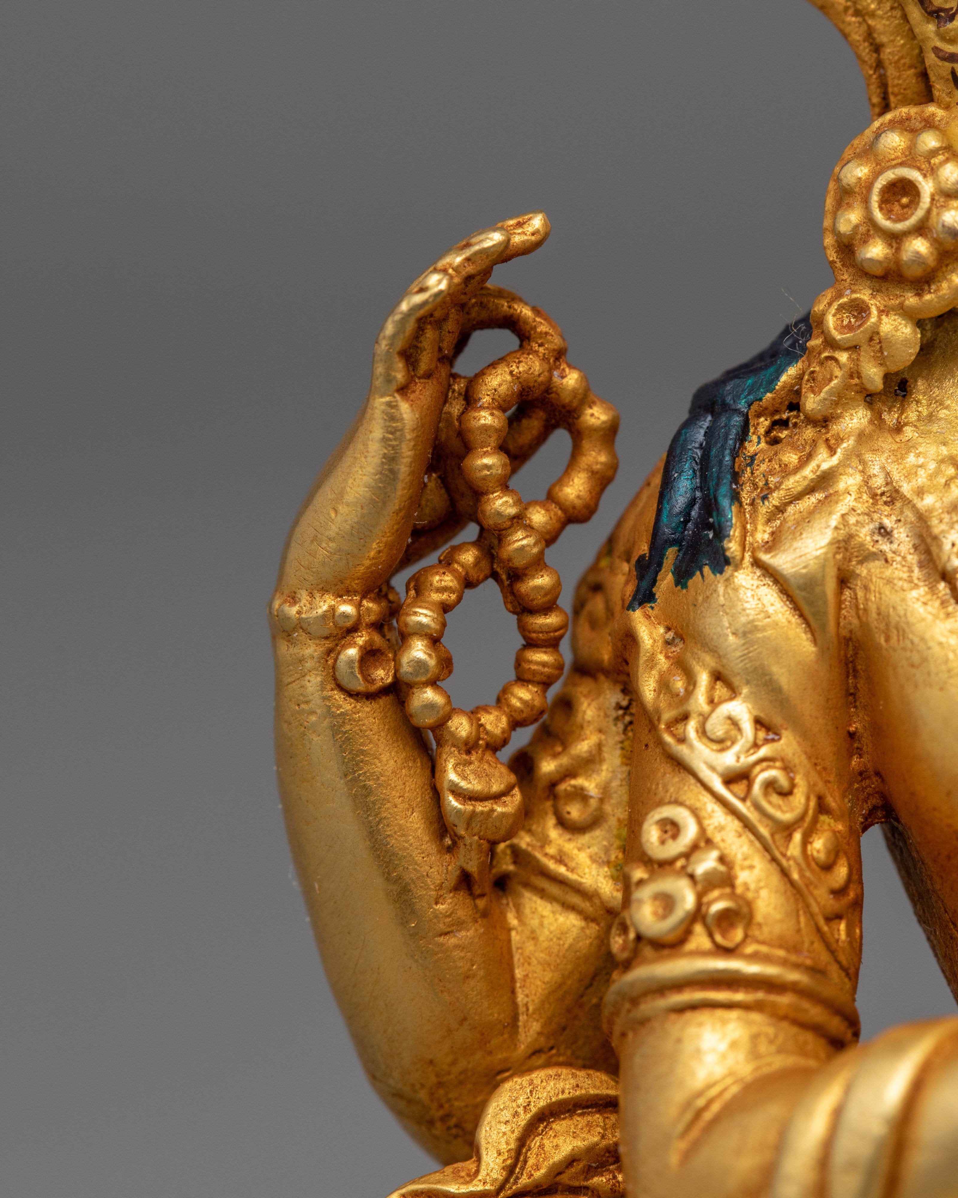 Traditional Tibetan Chenrezig Deity Statue | Symbol of Boundless Compassion
