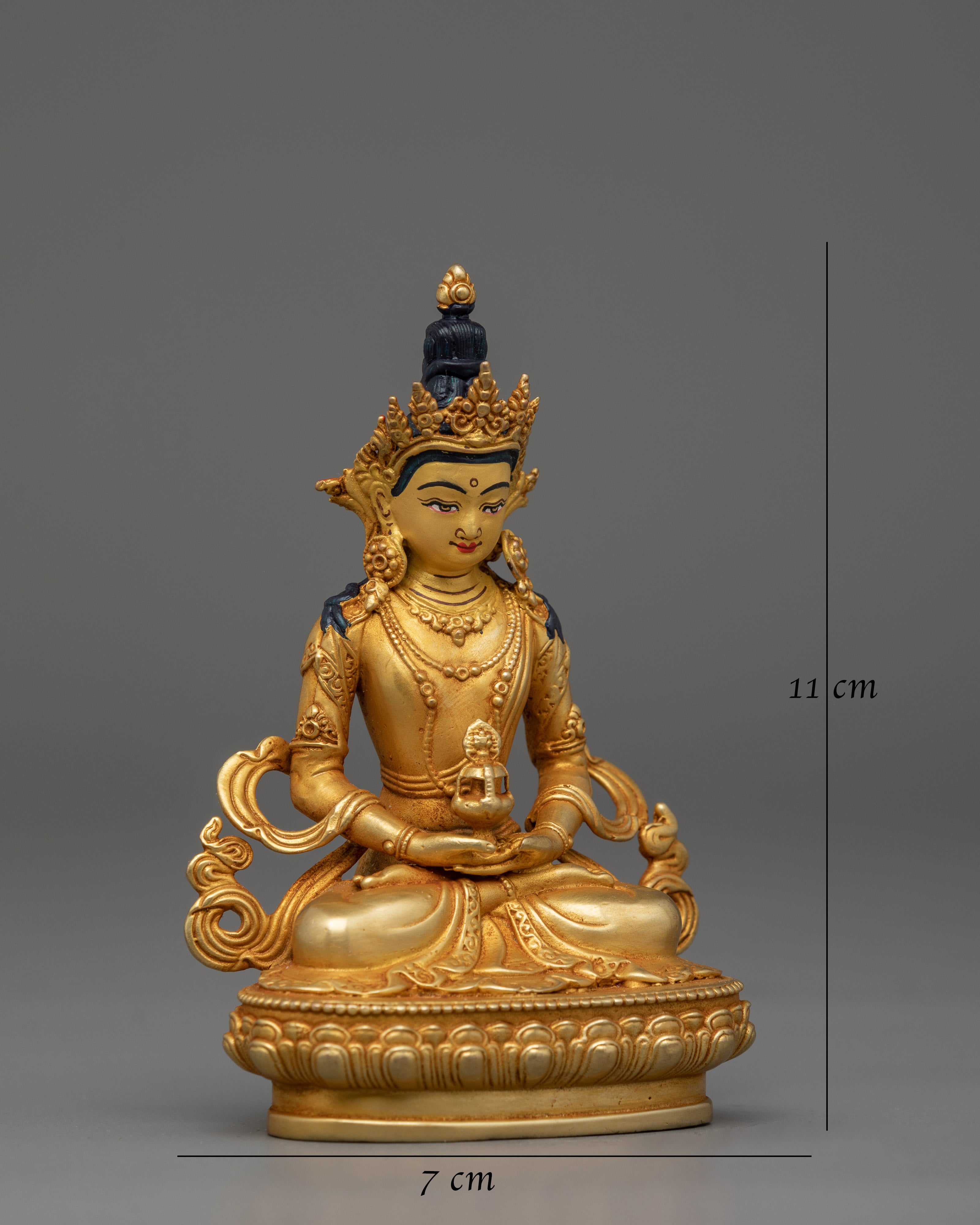 4-3-inches-Gold Electroplated Amitayus