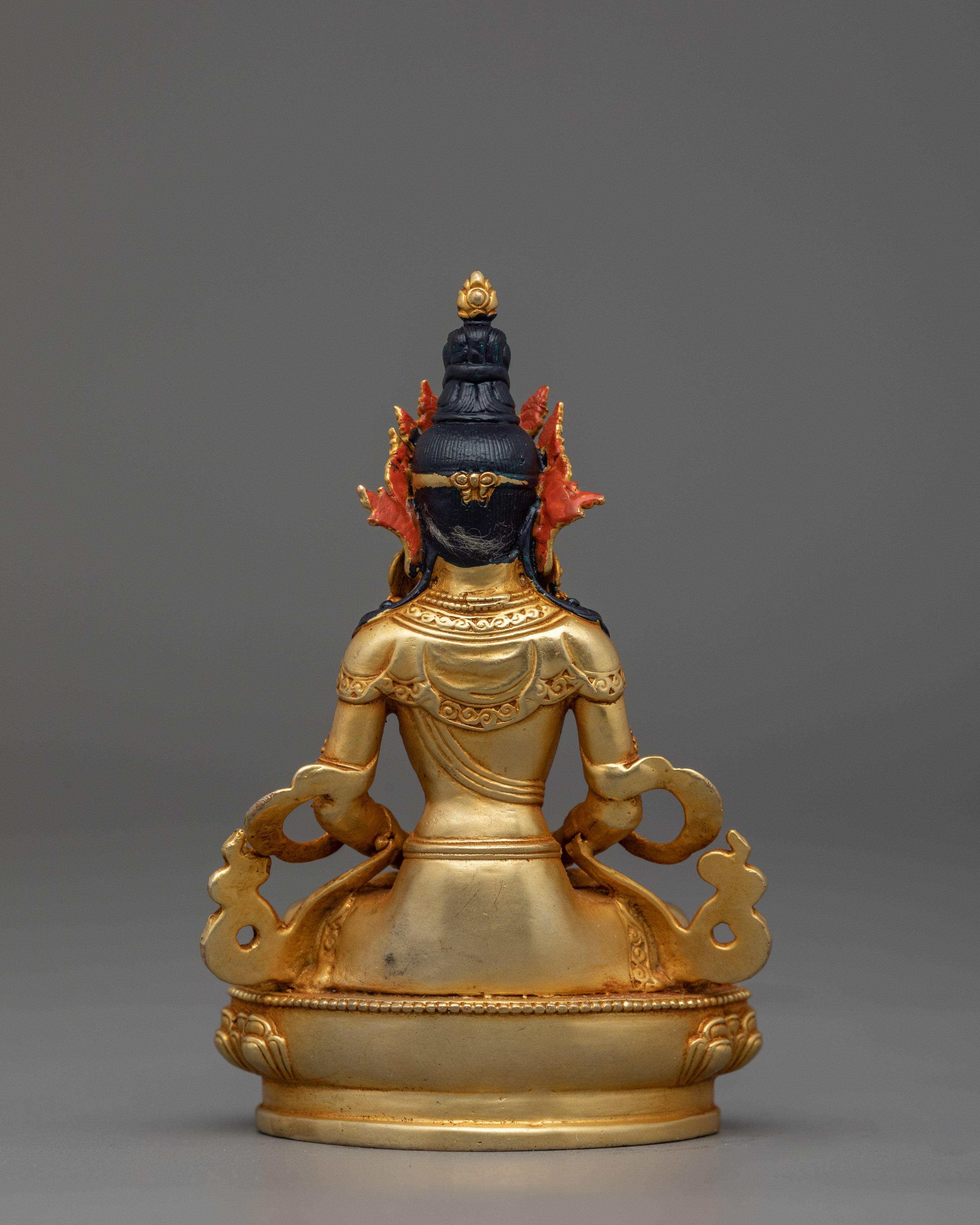 4.3 Inches Gold Electroplated Amitayus | The Long Life Deity