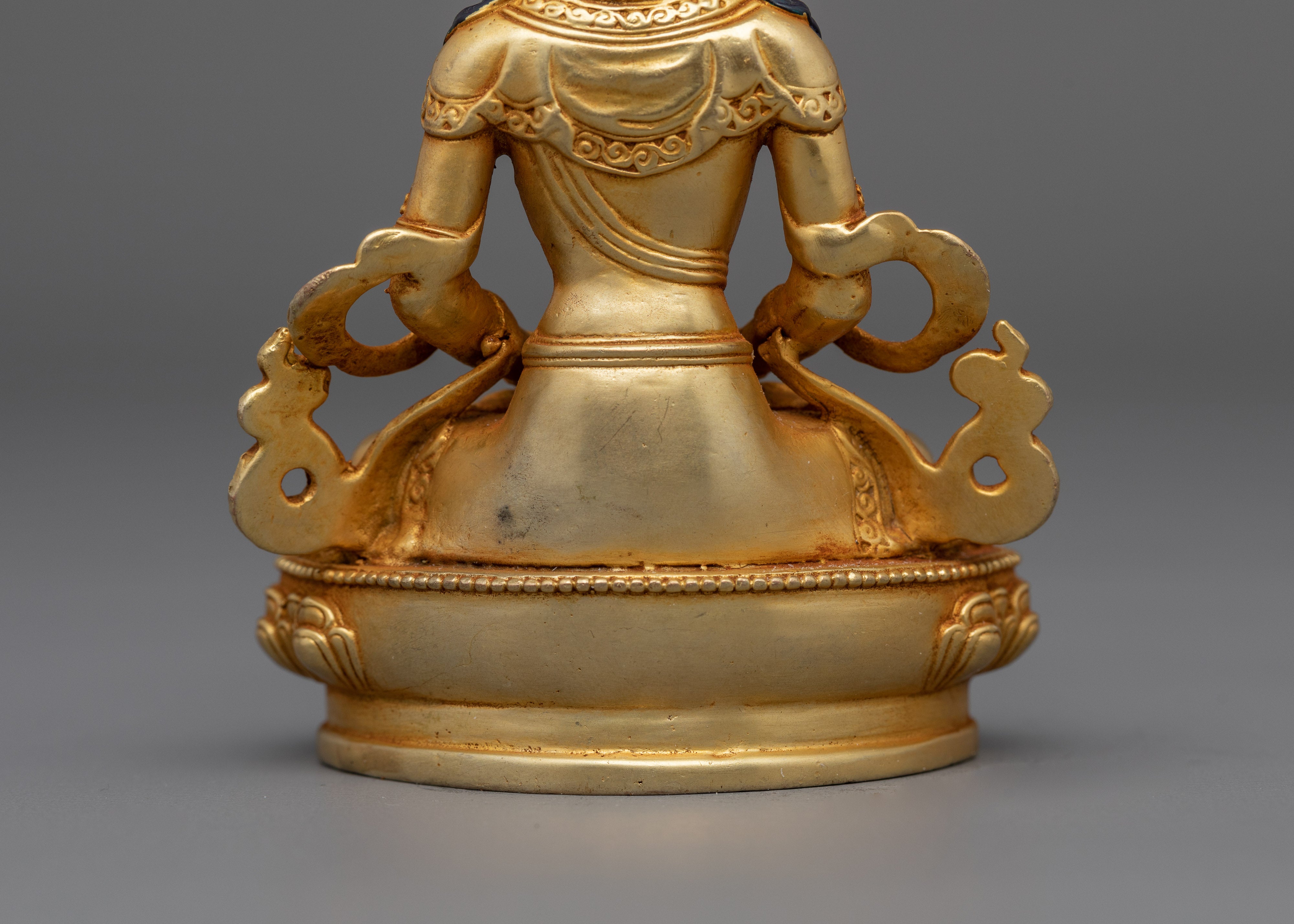 4.3 Inches Gold Electroplated Amitayus | The Long Life Deity