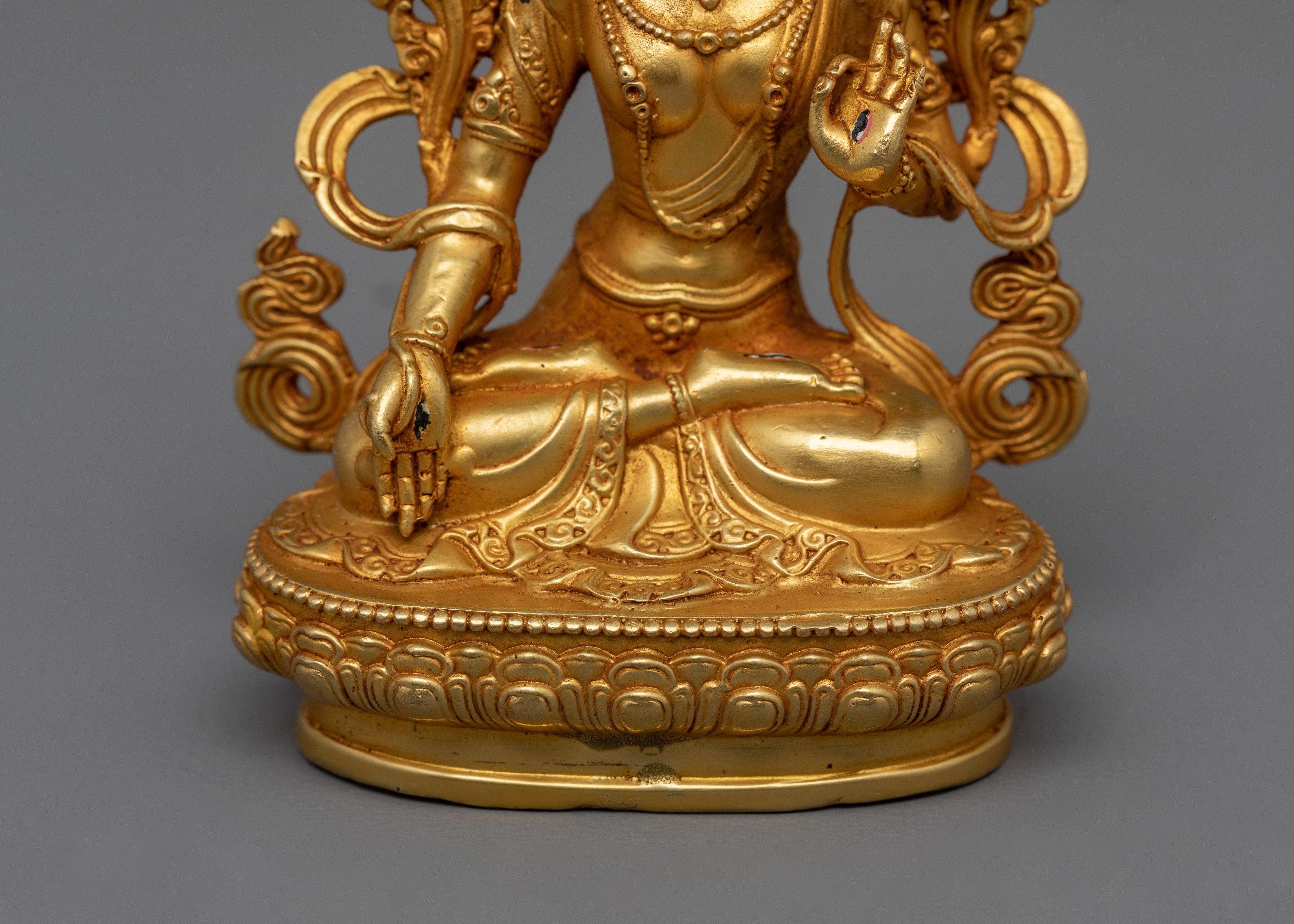 Seven-Eyed Deity White Tara Statue | Sita Tara - Goddess of Compassion