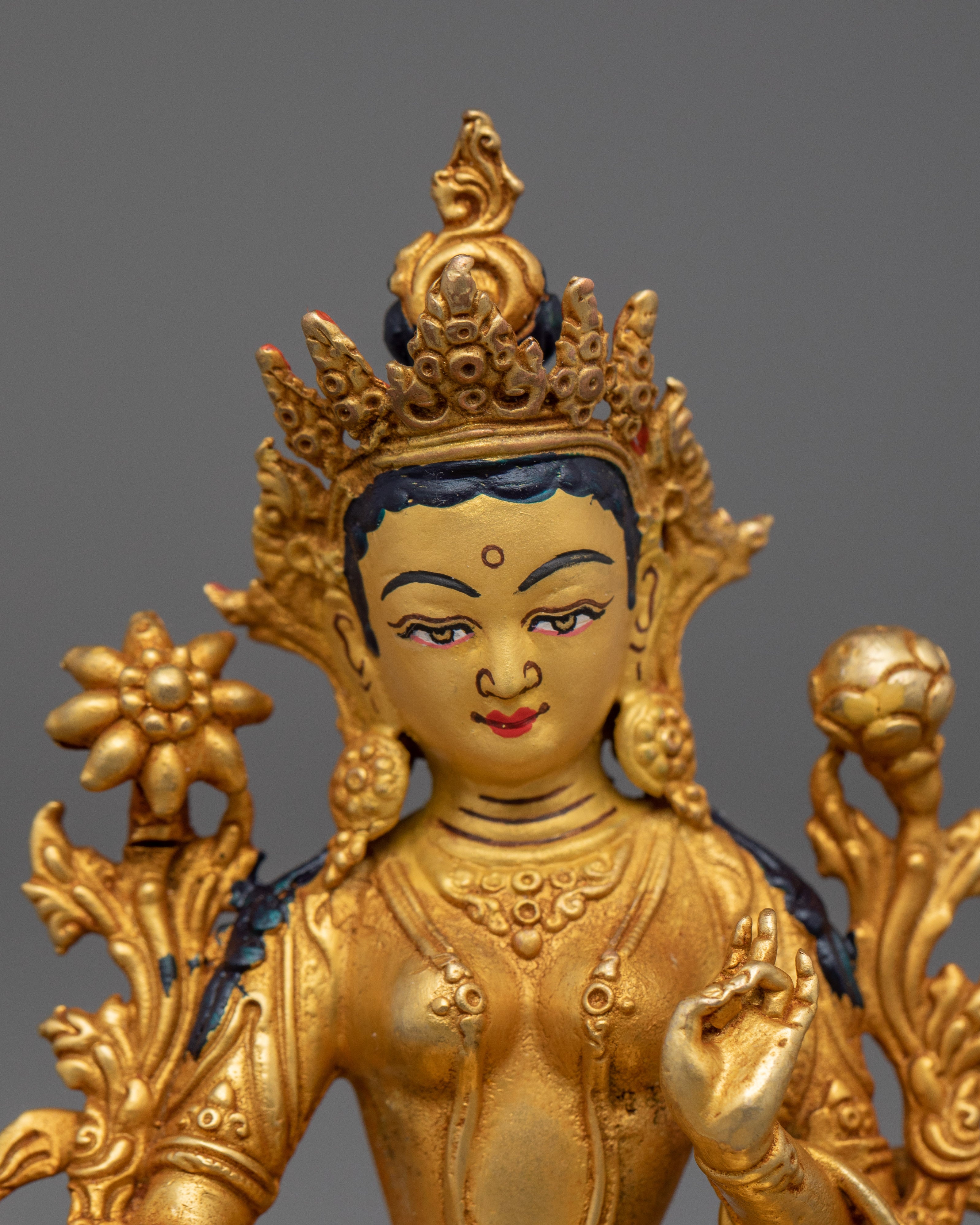 Sacred Green Tara Deity Figurine | Protector and Liberator from Fear