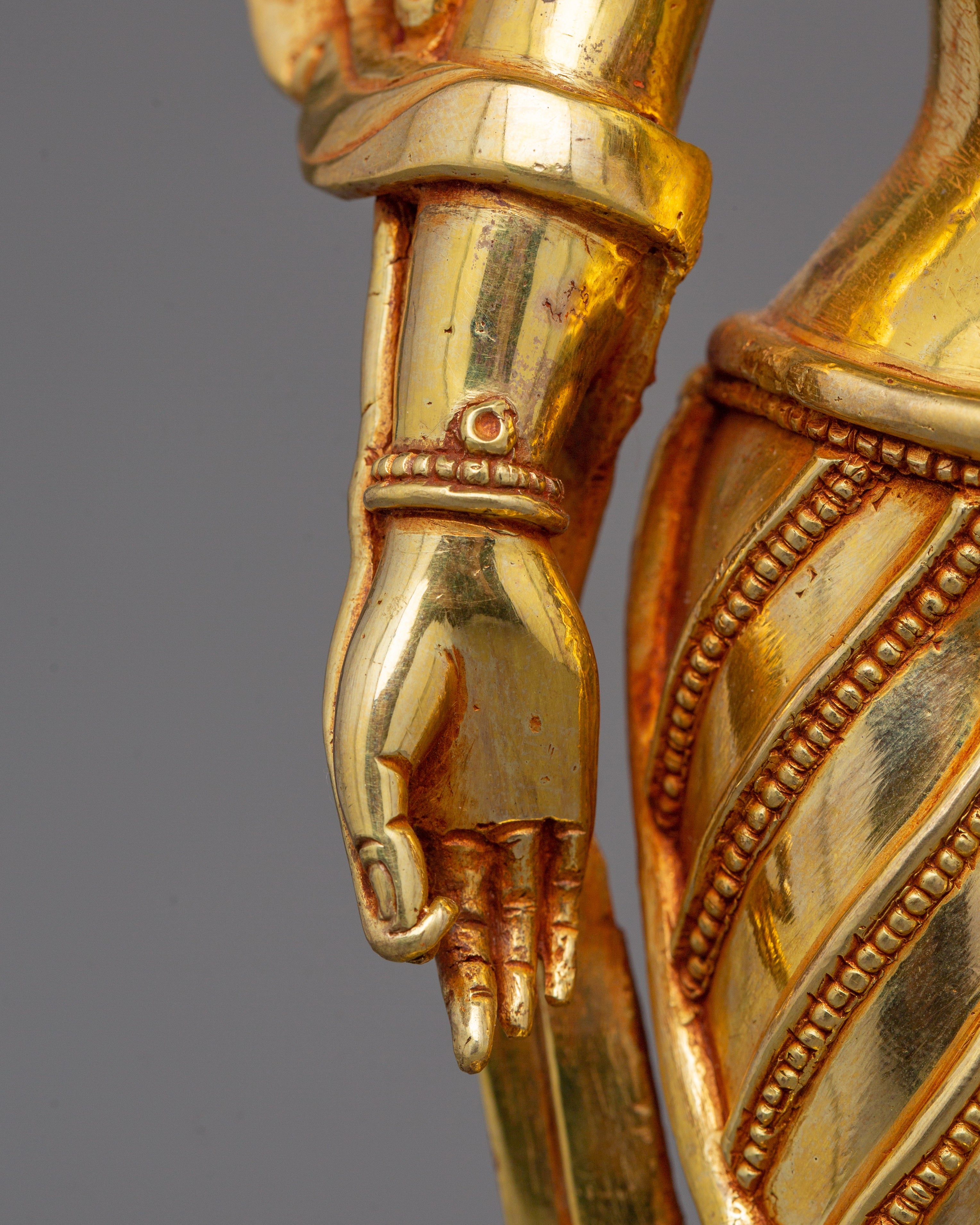 Syamatara Enlightened Female Buddha Sculpture | Goddess Green Tara Statue