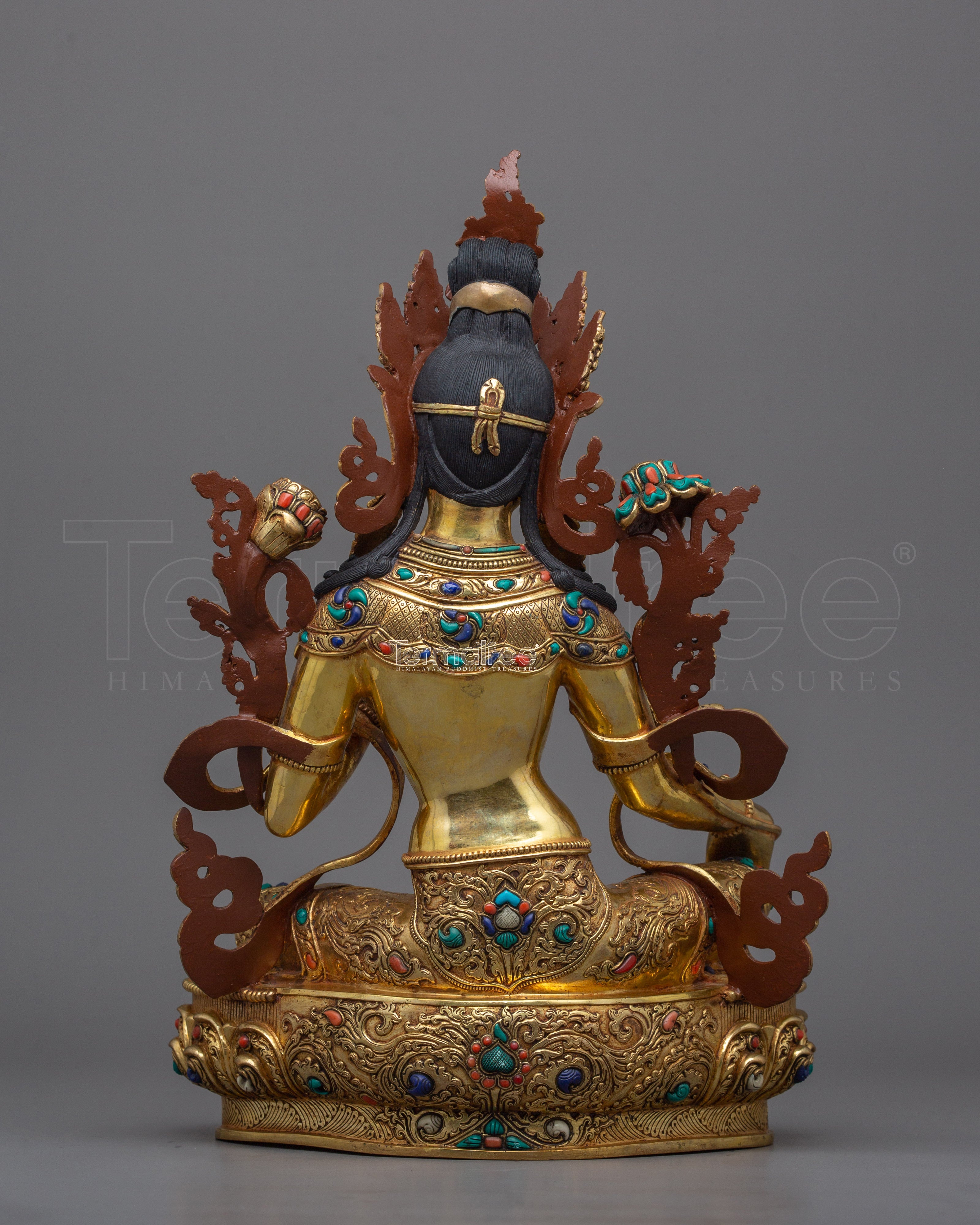 14 Inches Handmade Green Tara Statue | Mother of all Buddha