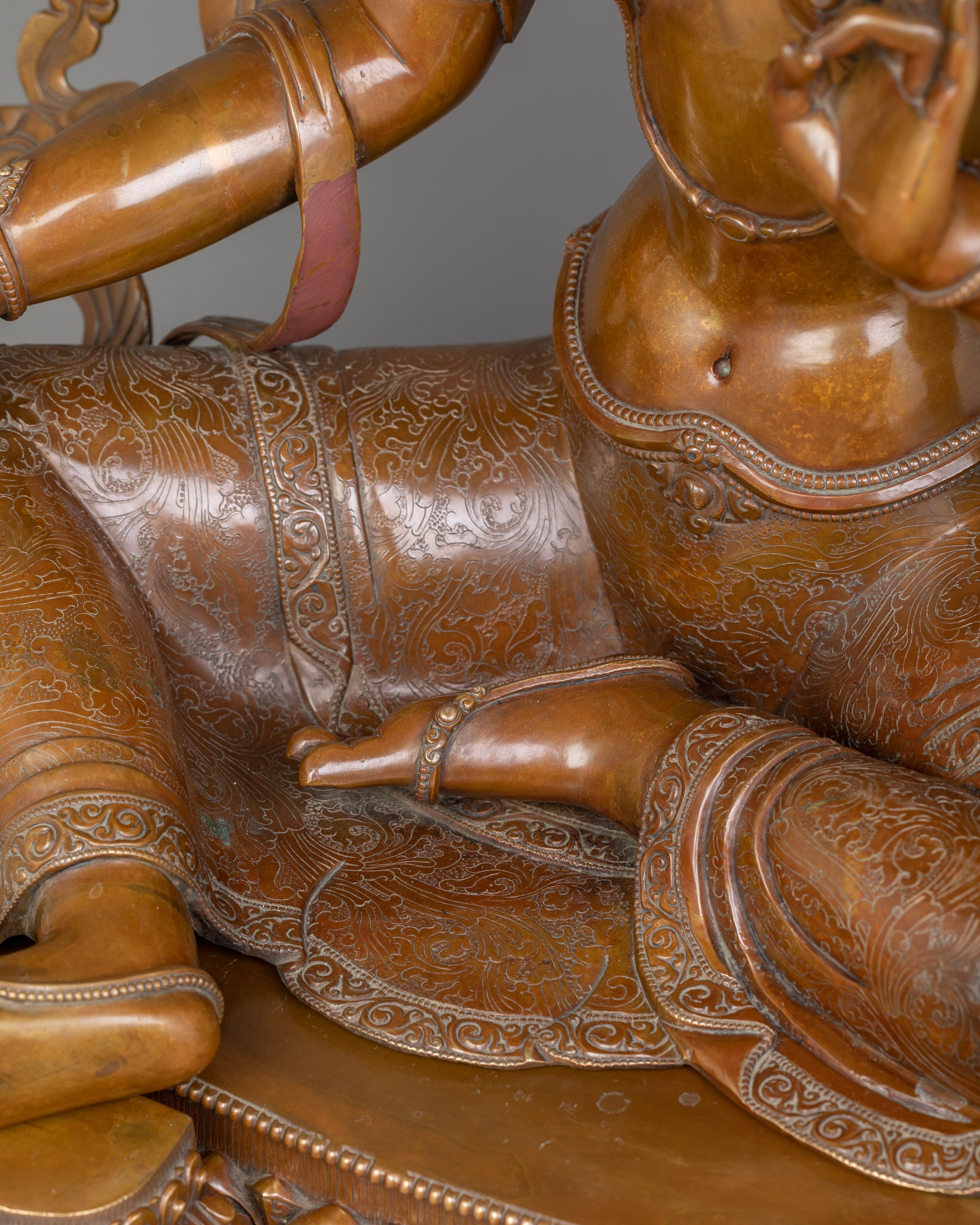 Oxidized Green Tara Sculpture | Goddess Shyamatara Statue