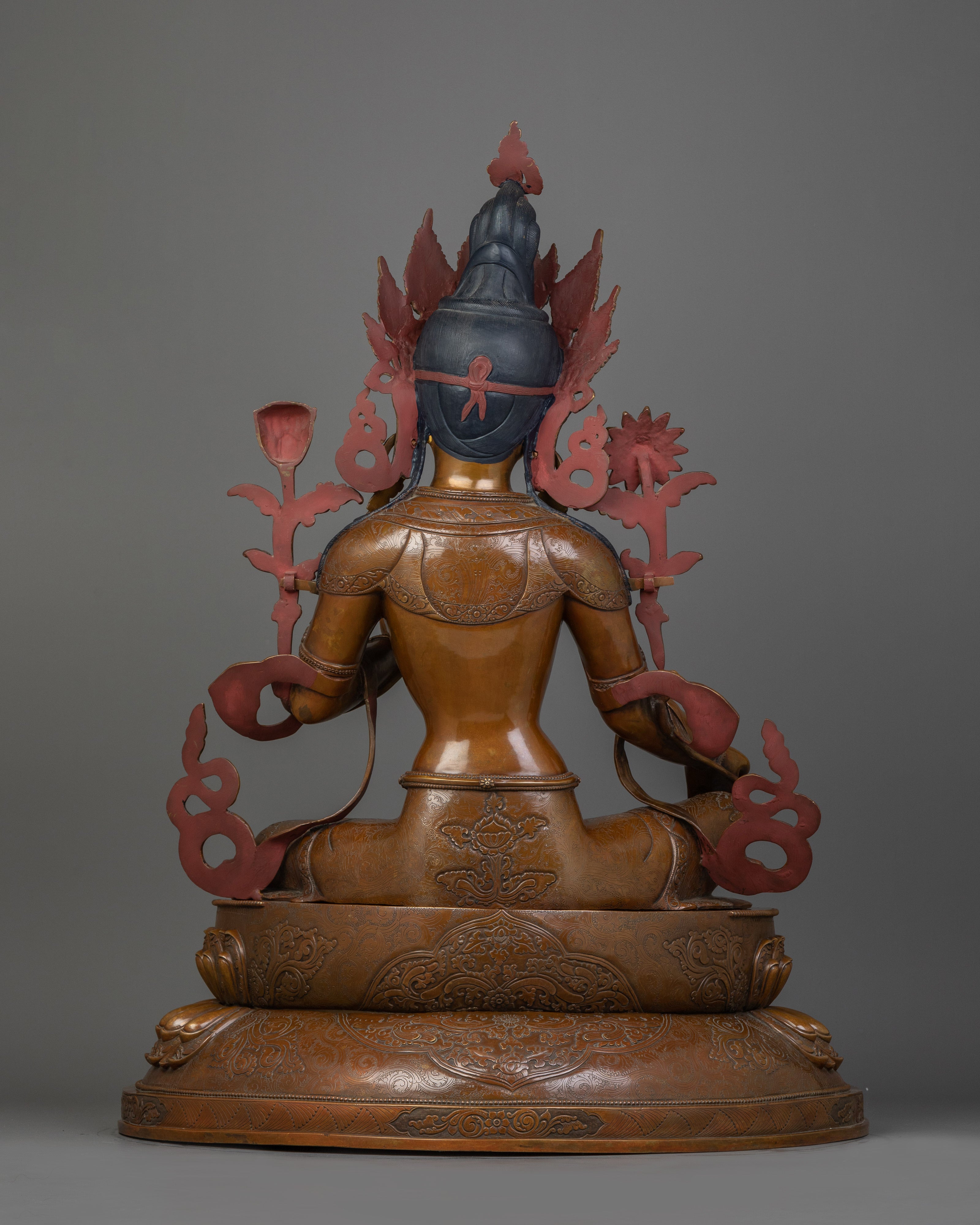 Oxidized Green Tara Sculpture | Goddess Shyamatara Statue