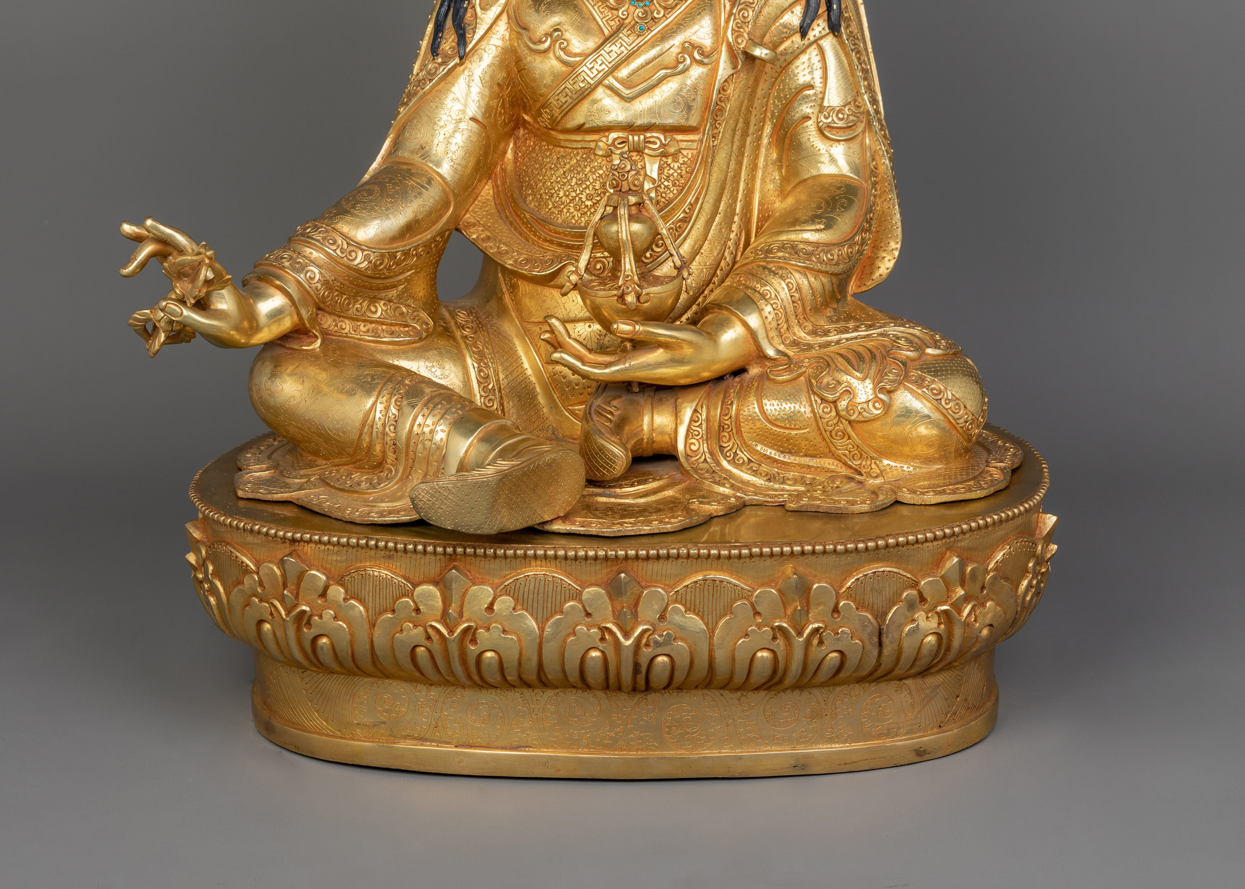 Tantric Buddhist Vajra Master Padmasambhava Statue | Revered Deity Guru Rinpoche