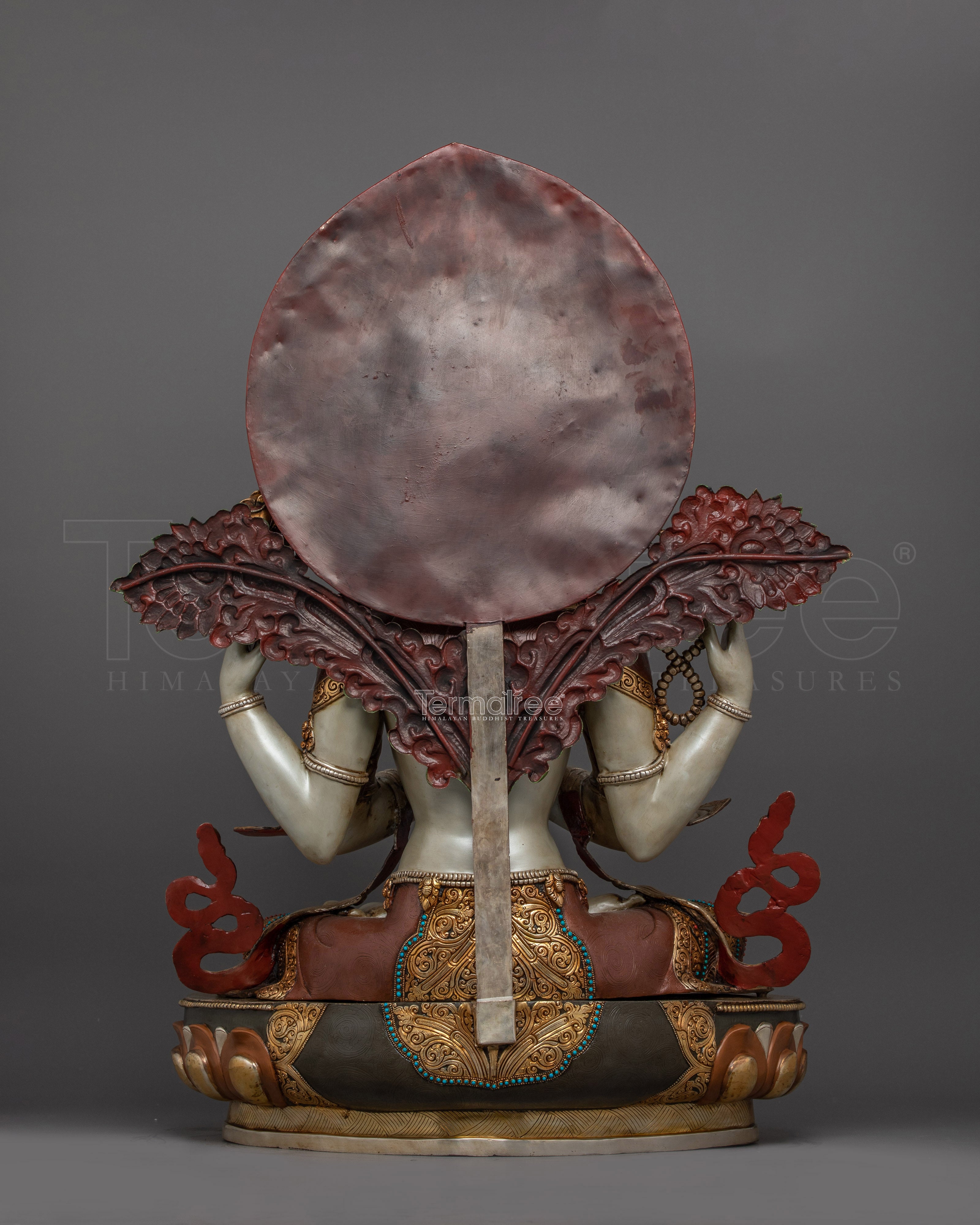 Handcrafted Chenrezig Statue With Sacred Halo | The Symbol of Infinite Compassion