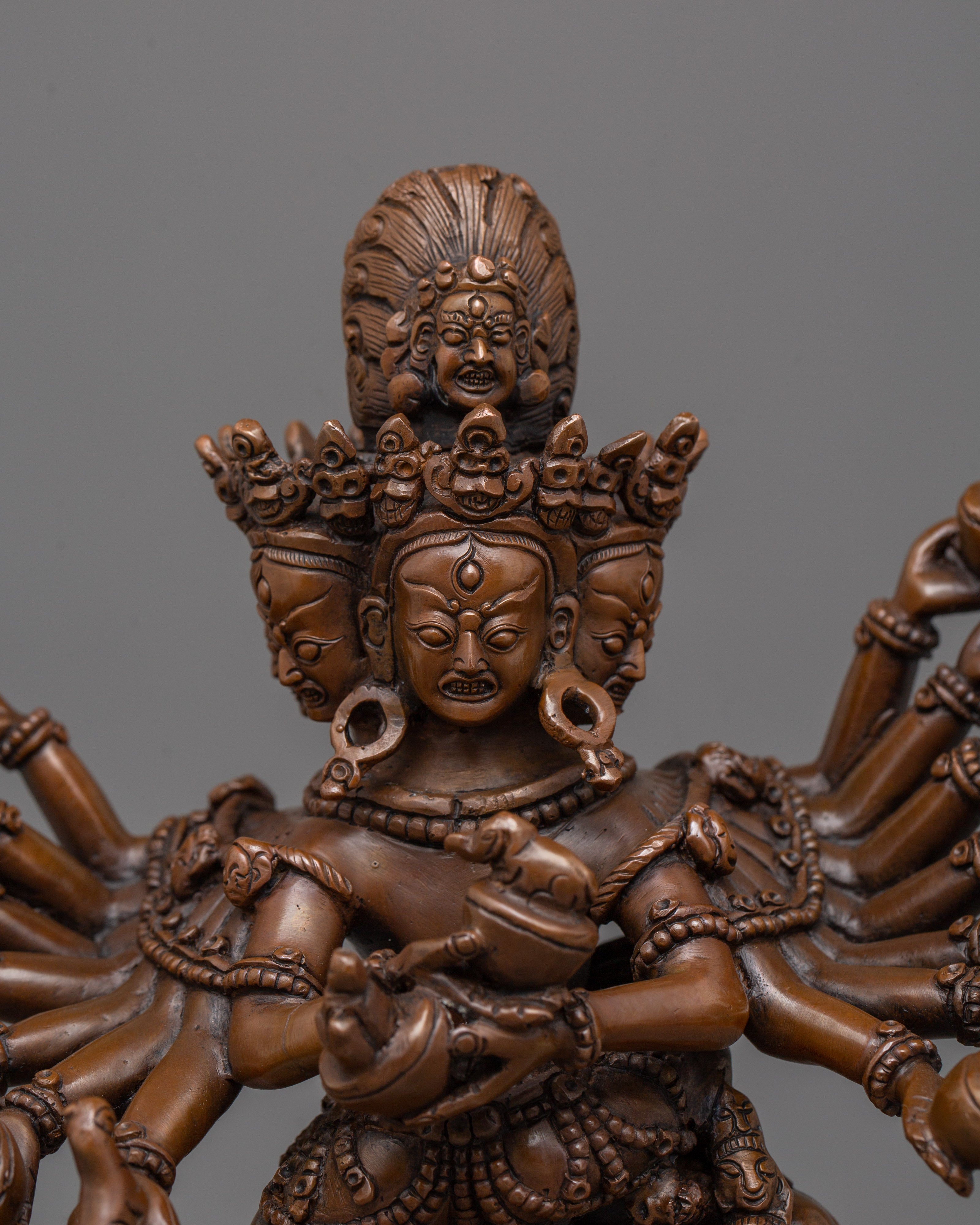 Handcrafted Hevajra With His Consort | Powerful Deity in Tibetan Buddhism