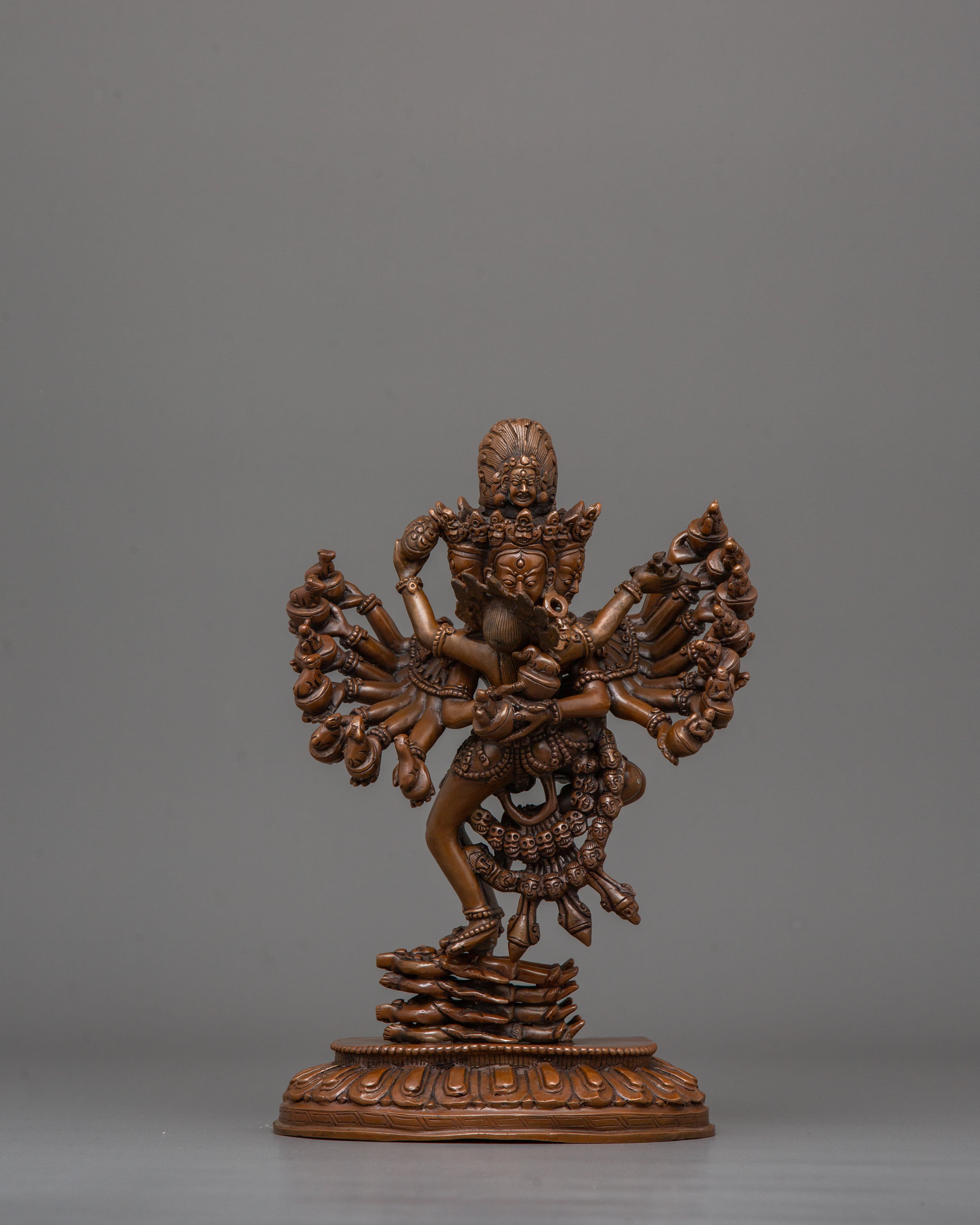 Handcrafted Hevajra With His Consort | Powerful Deity in Tibetan Buddhism