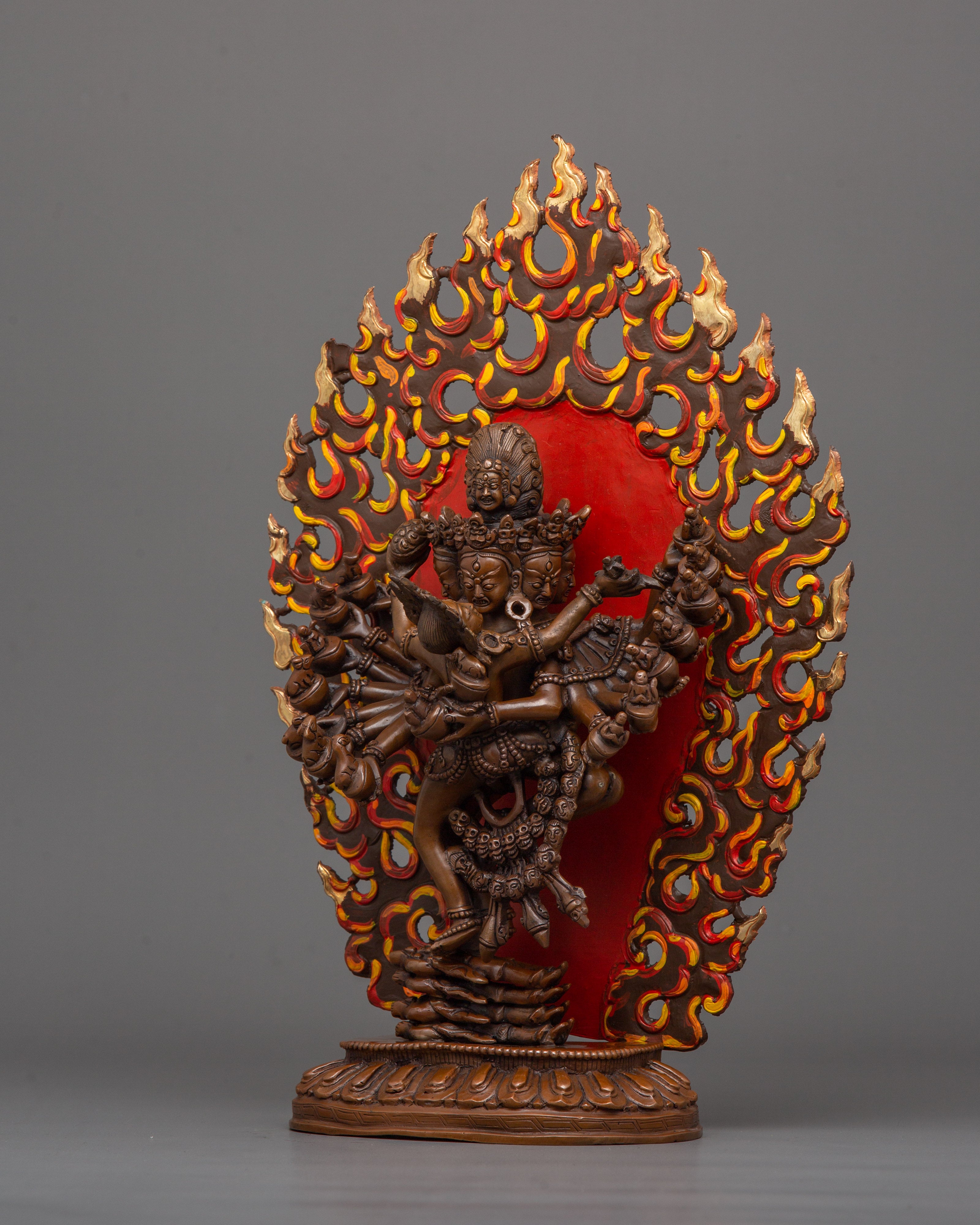 Handcrafted Hevajra With His Consort | Powerful Deity in Tibetan Buddhism