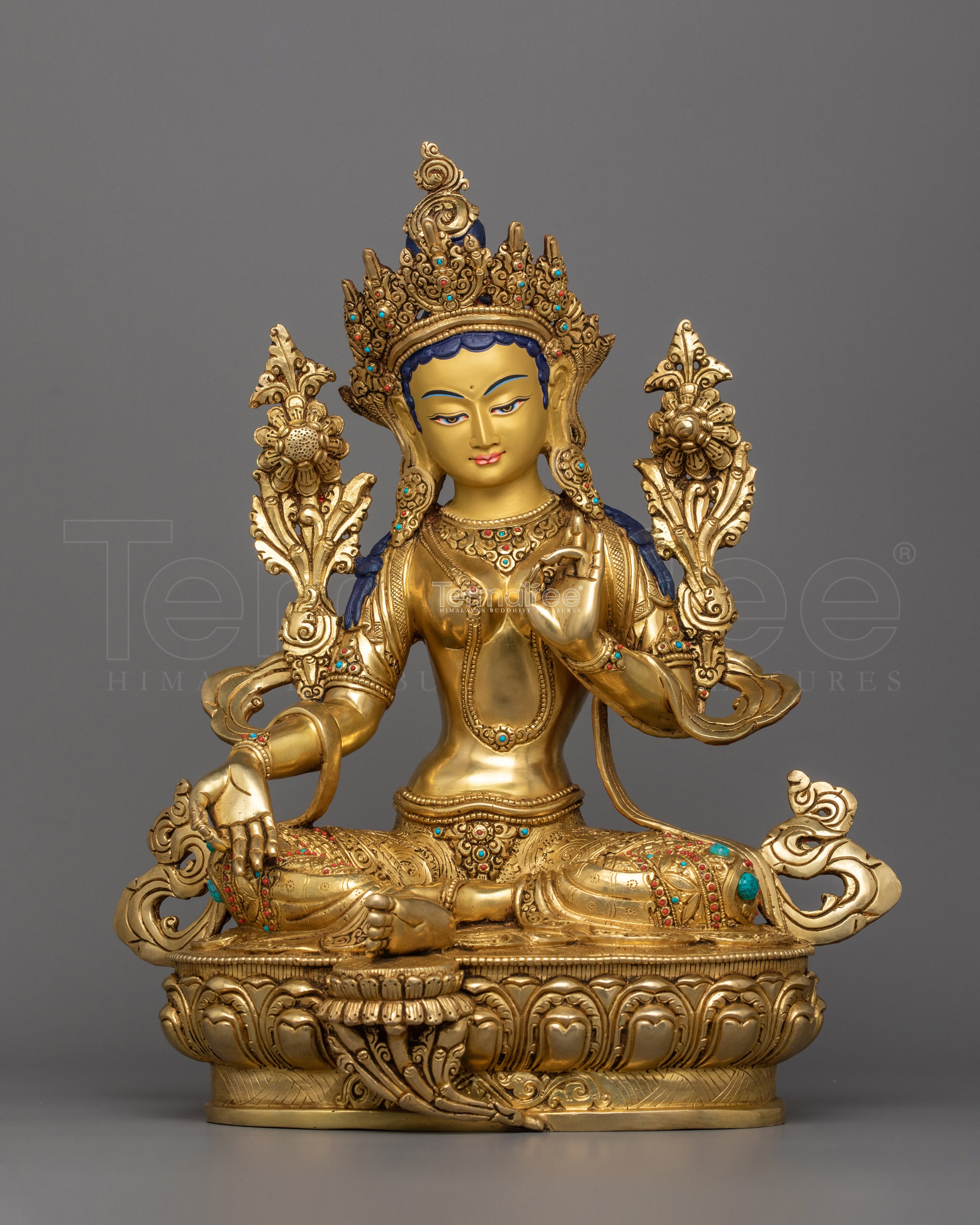 Green Tara Protective Deity in Buddhism | Divine Feminine Artwork