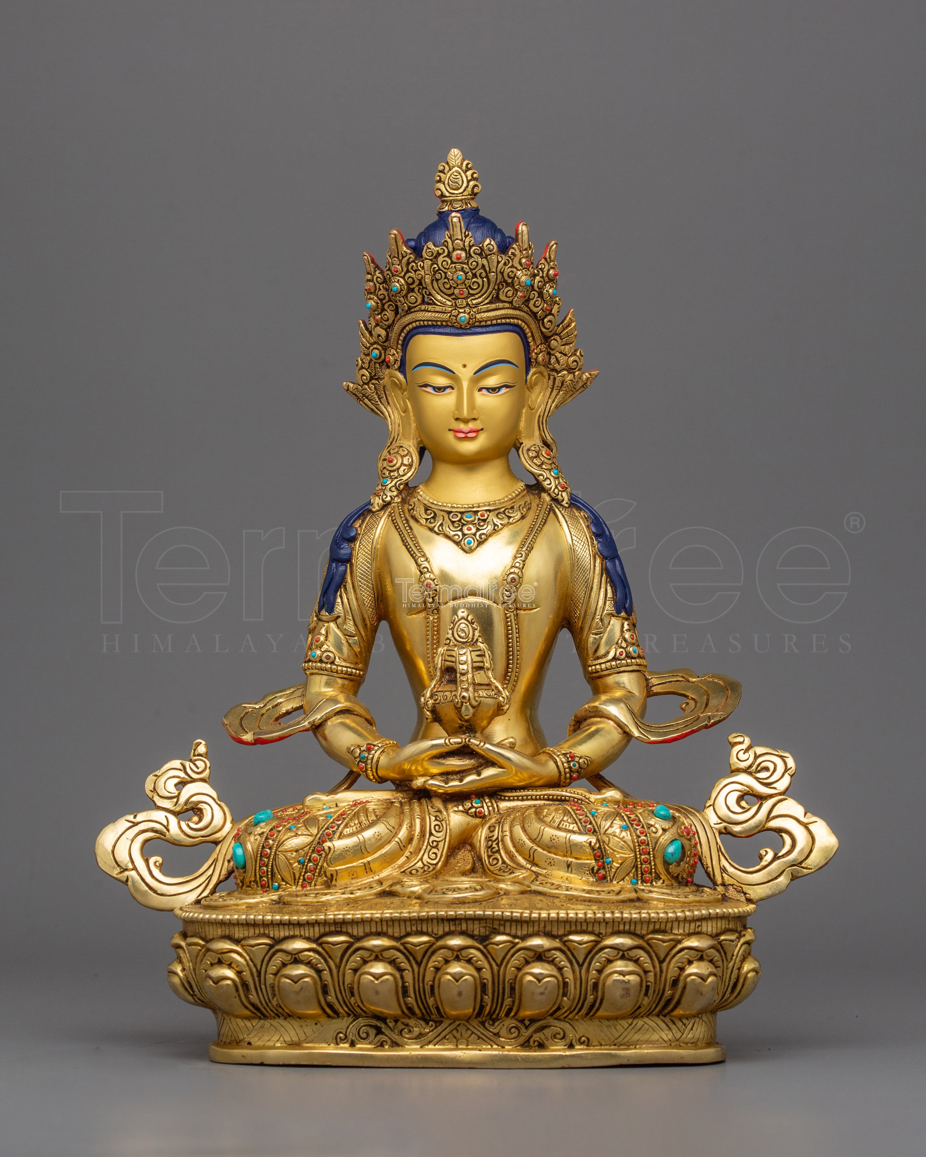 Amitayus Buddha Sculpture for Serene Decor | Enlightened Deity of Longevity