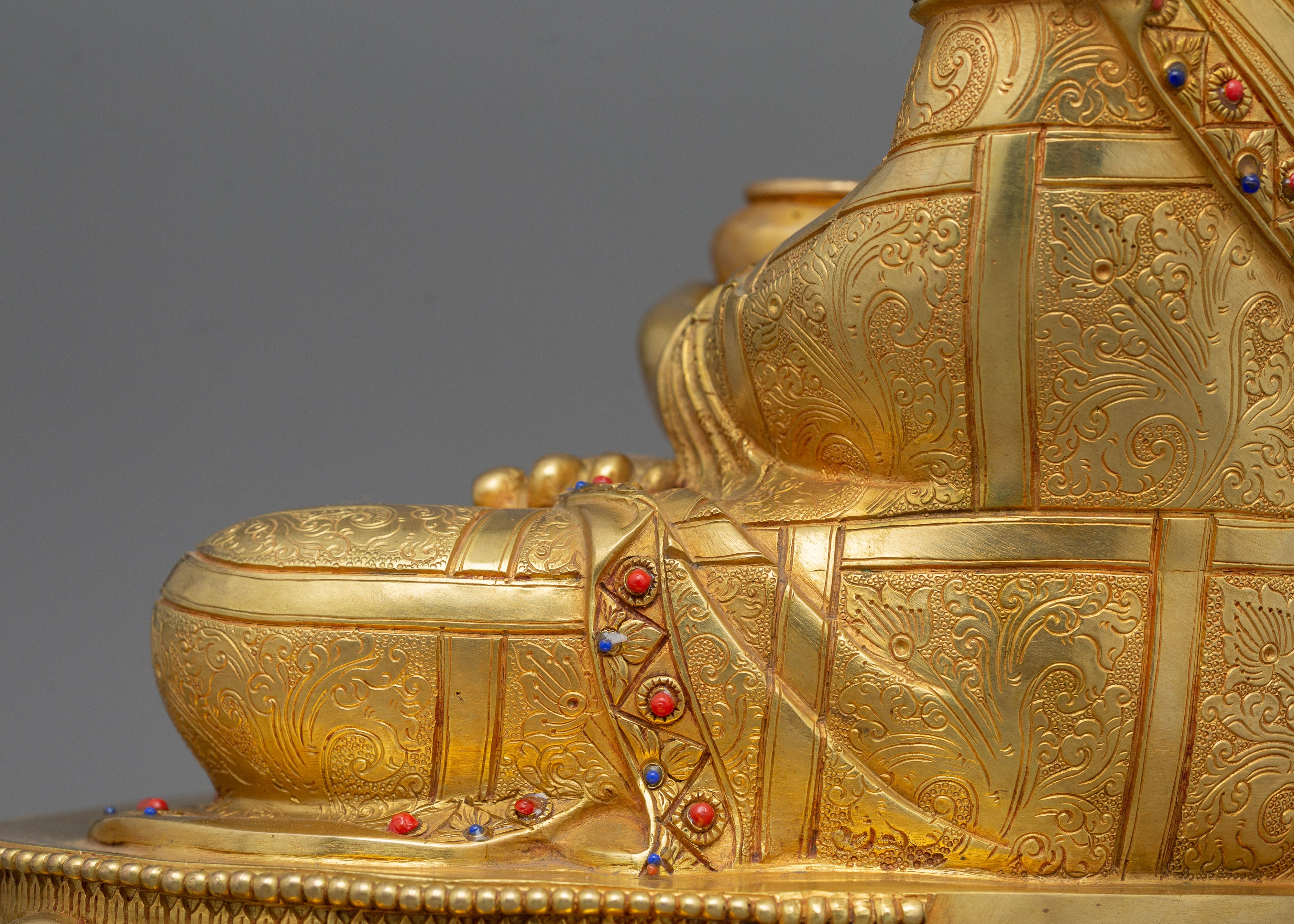 Enlightened Buddha Siddhartha Gautama Statue | 24k Gold Gilded Sculpture