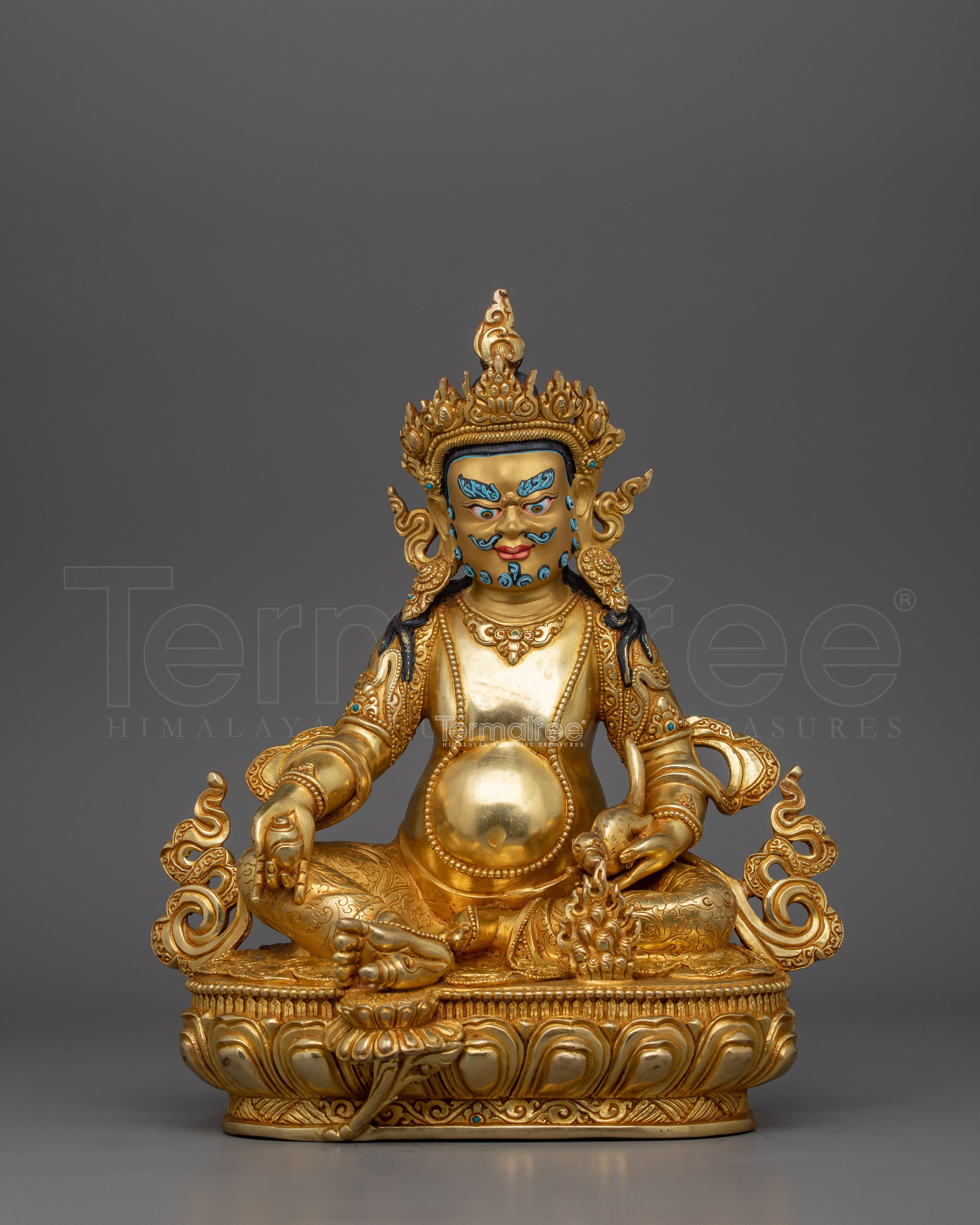 Buddhist Statue of Dzambhala | 24k Gold Gilded Artwork