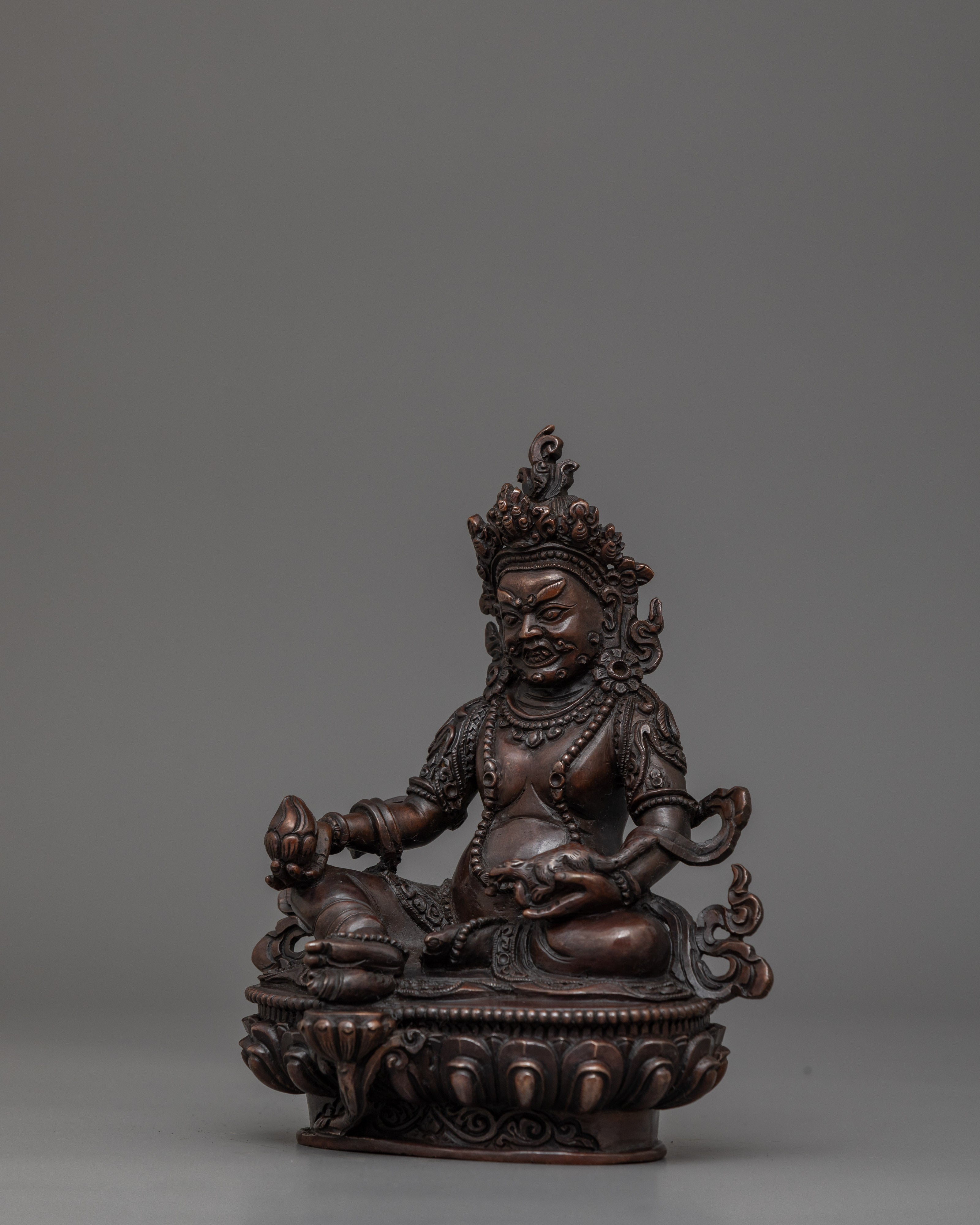 Tibetan Dzambhala Buddhist Deity Statue | Symbol of Prosperity and Abundance