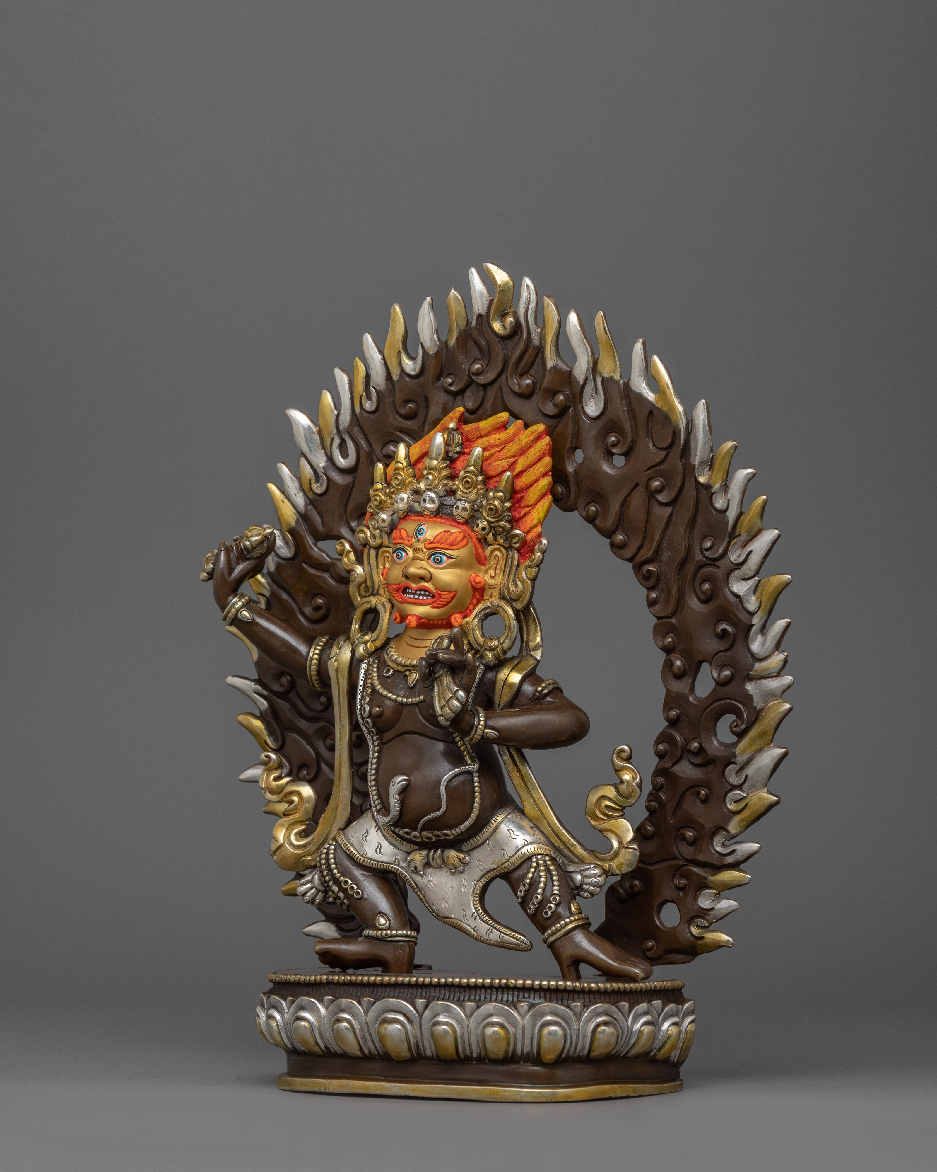 Traditional Vajrapani Copper Figurine | Symbol of Protection and Spiritual Strength