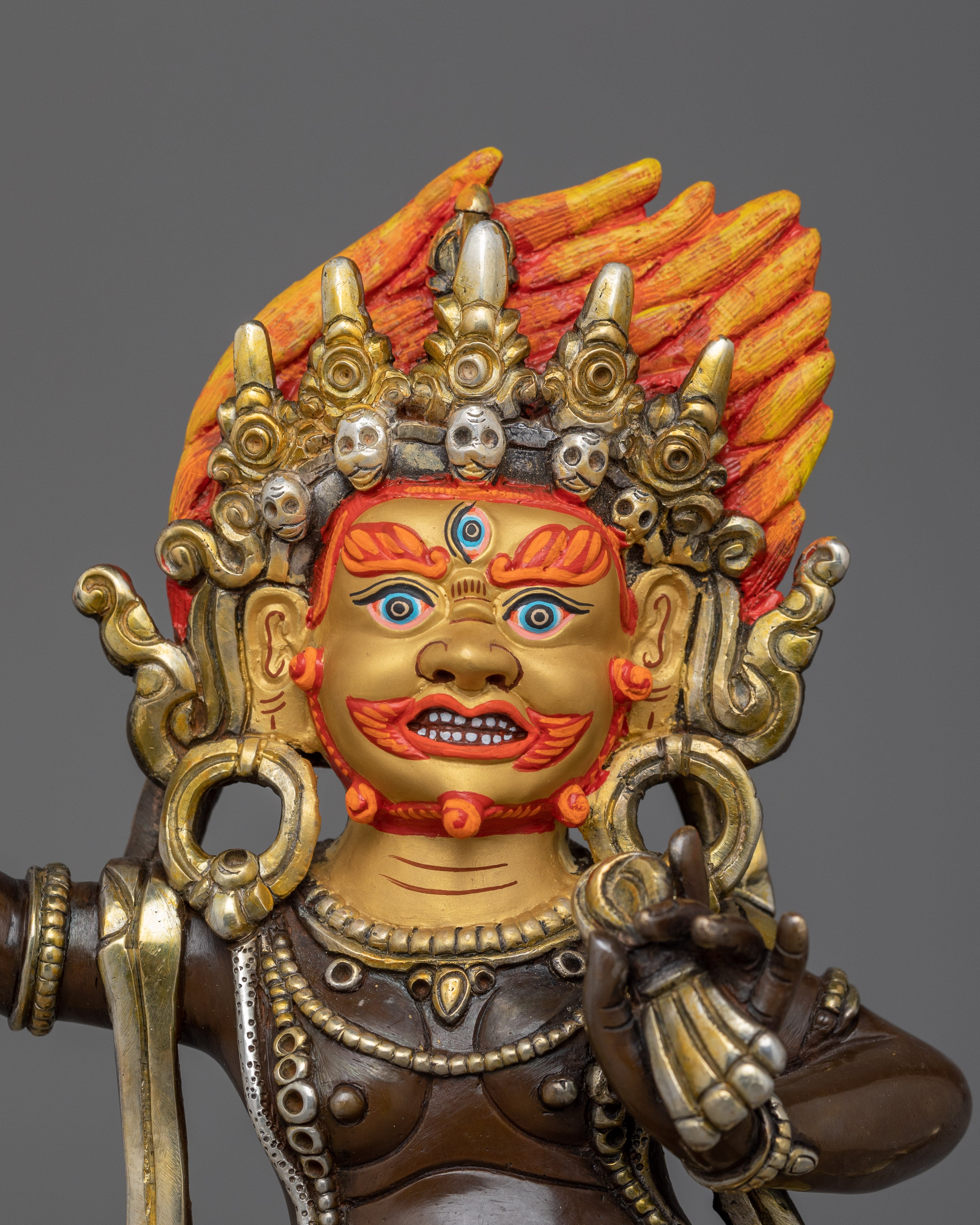 Traditional Vajrapani Copper Figurine | Symbol of Protection and Spiritual Strength