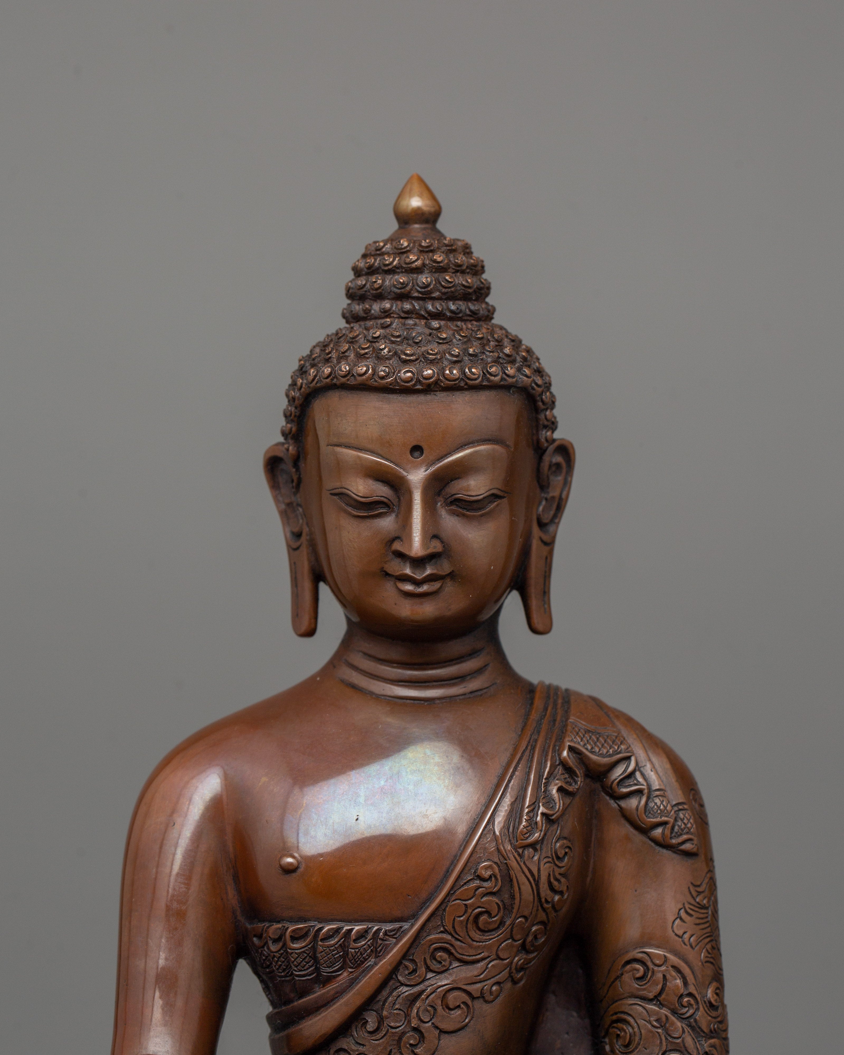 14.4 Inches Historical Buddha Shakyamuni Figurine | Symbol of Serenity and Inner Wisdom