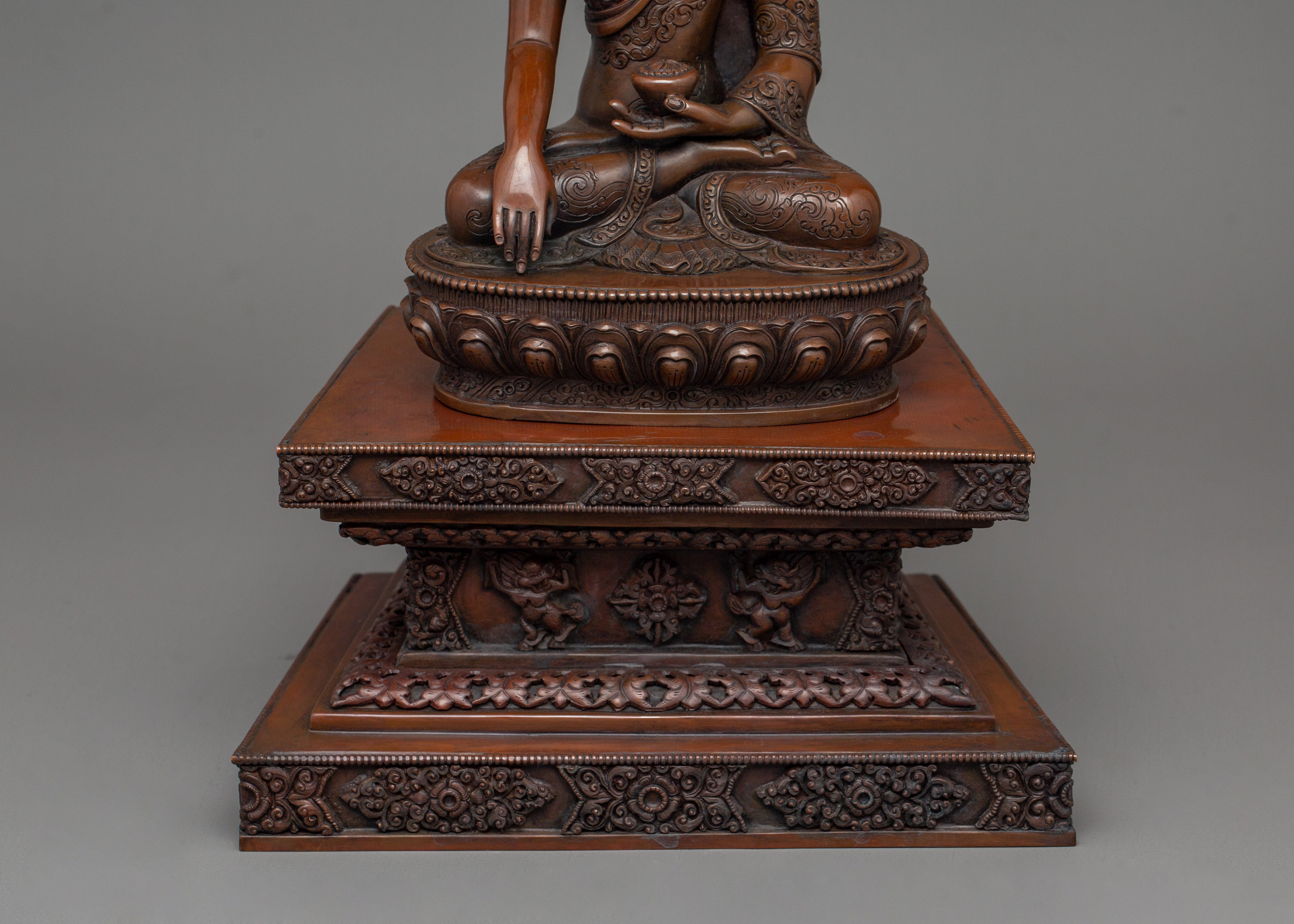14.4 Inches Historical Buddha Shakyamuni Figurine | Symbol of Serenity and Inner Wisdom