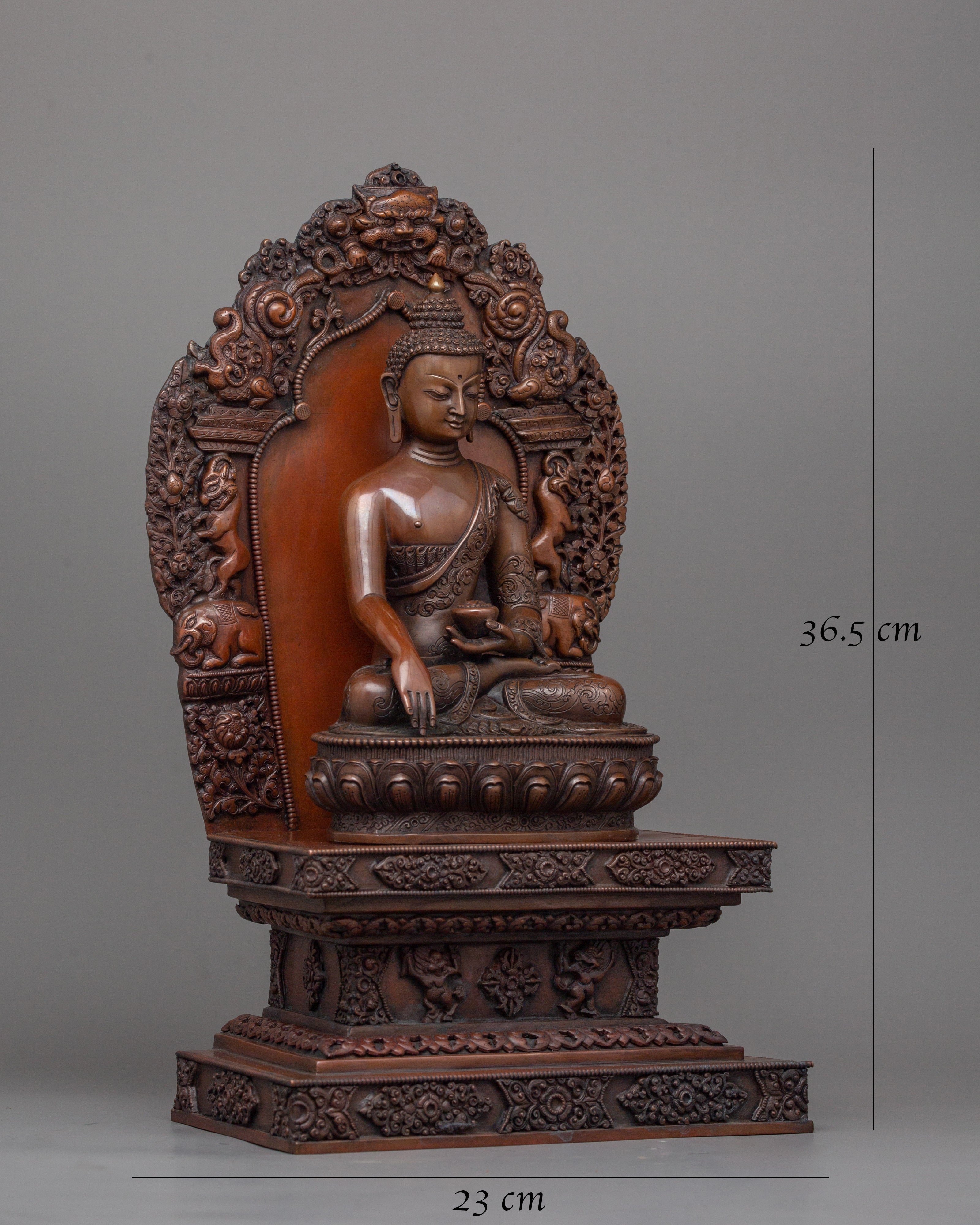 14.4 Inches Historical Buddha Shakyamuni Figurine | Symbol of Serenity and Inner Wisdom