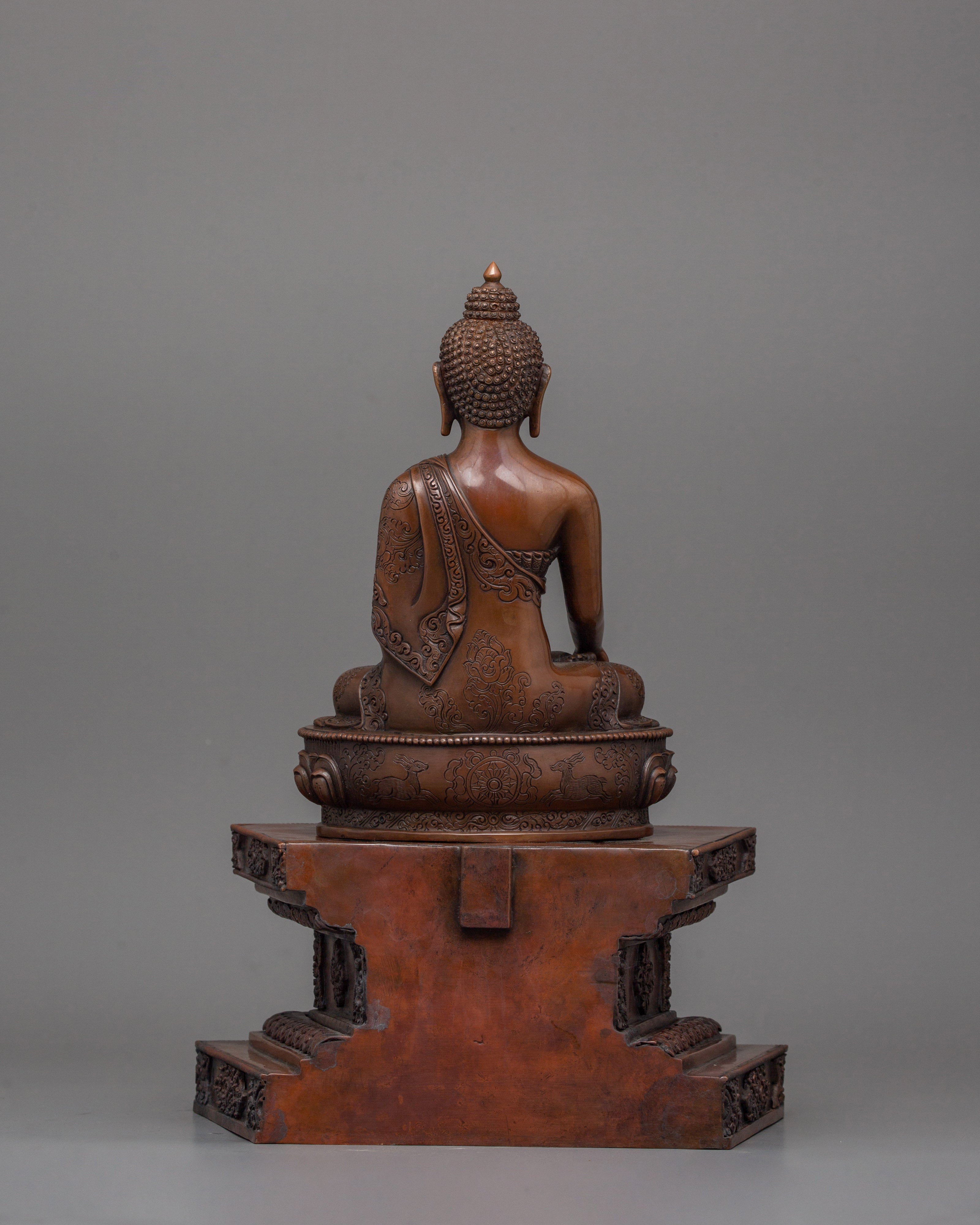 14.4 Inches Historical Buddha Shakyamuni Figurine | Symbol of Serenity and Inner Wisdom
