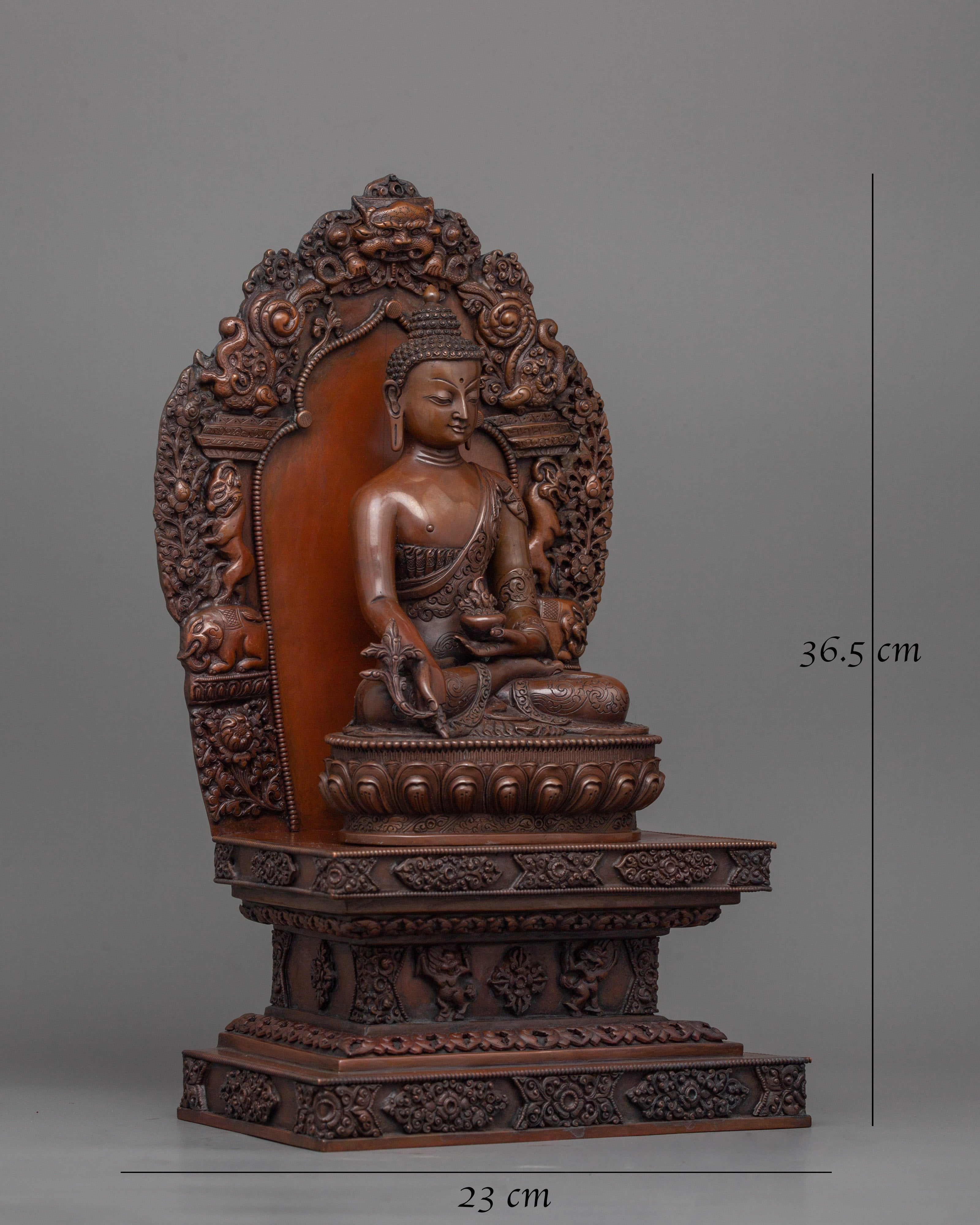 Himalayan Healing Buddha Figurine | Nepalese Traditional Art of Bhaishajyaguru