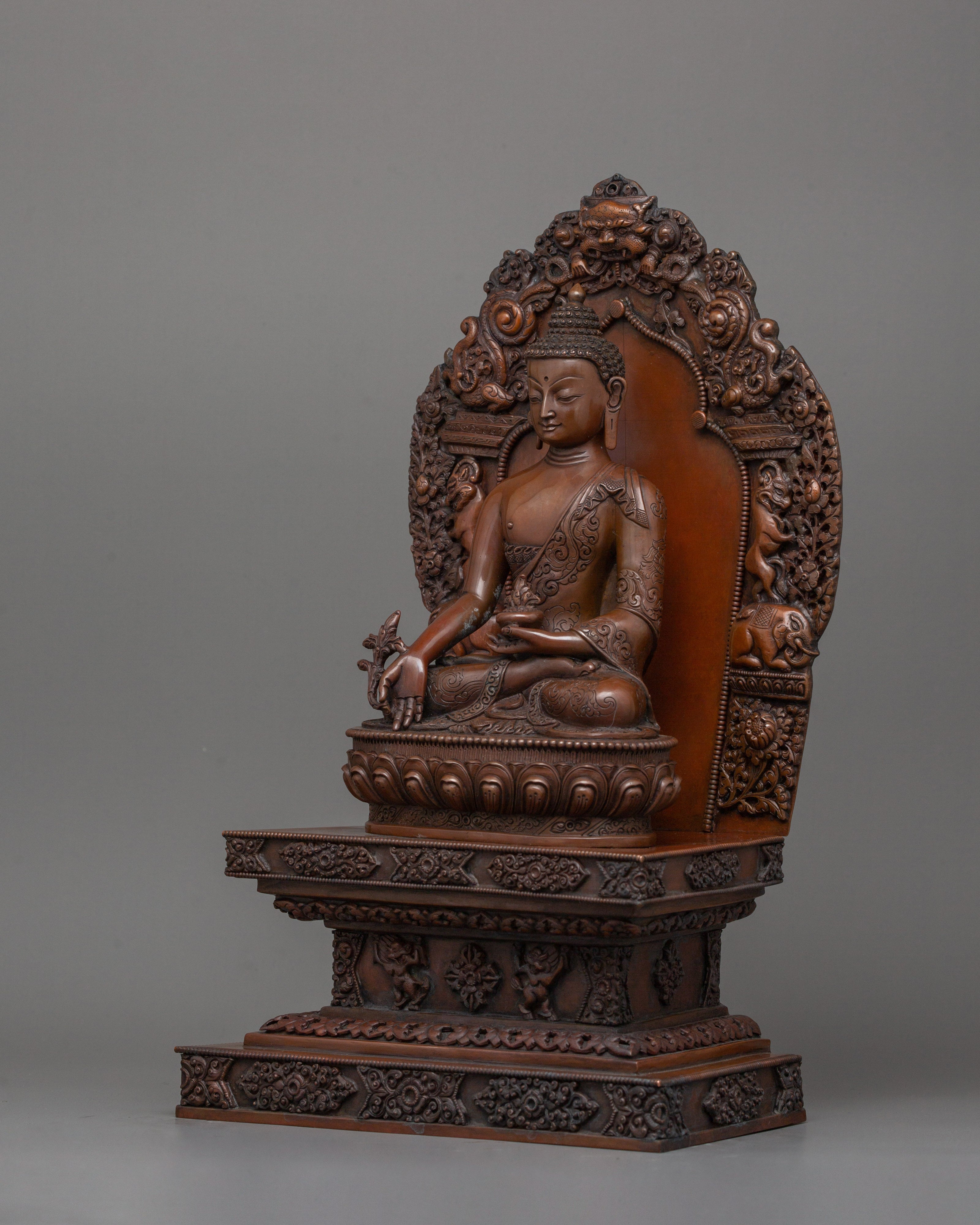 Himalayan Healing Buddha Figurine | Nepalese Traditional Art of Bhaishajyaguru