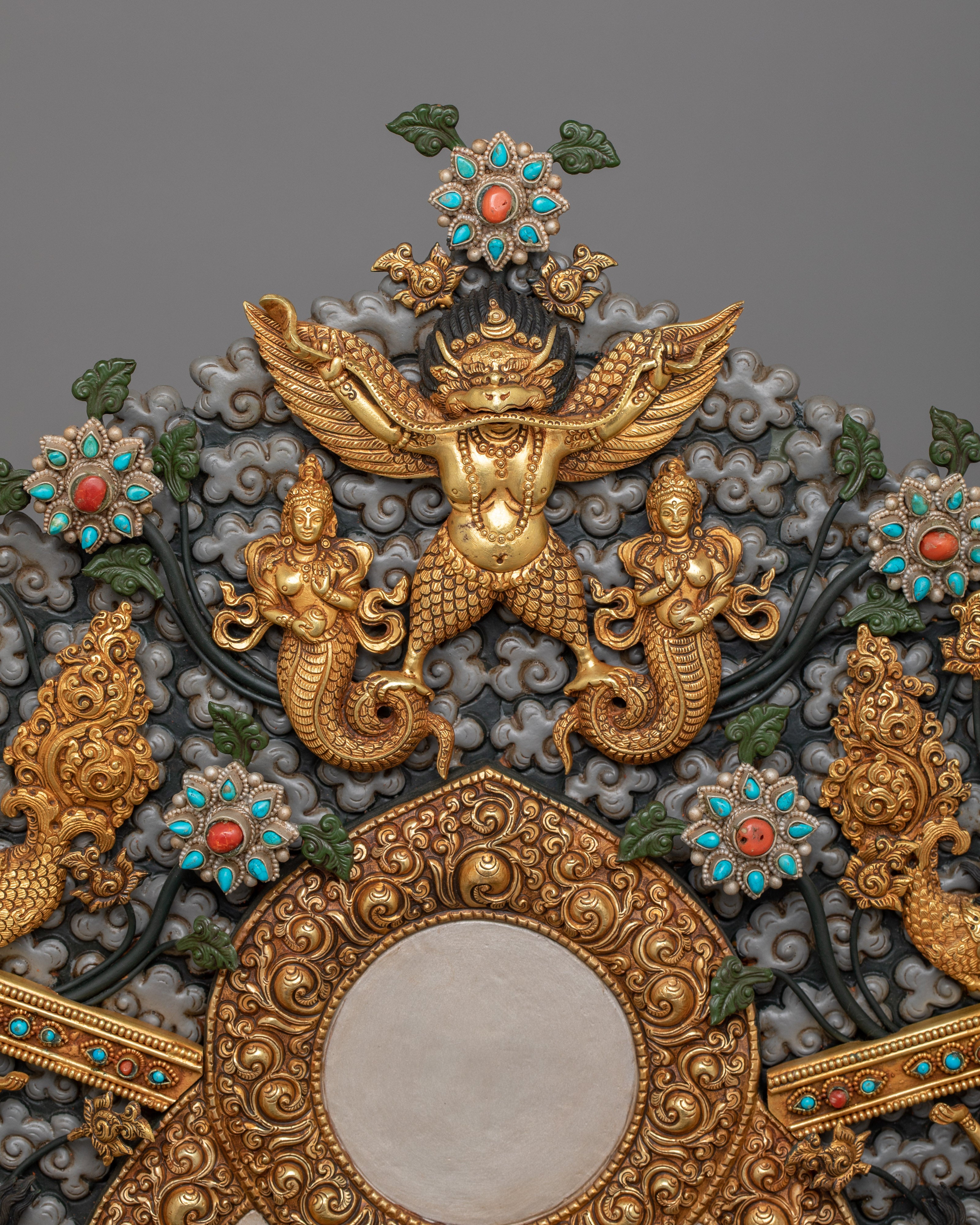 Hand Carved Gemstones Throne For Statue | Symbol of Reverence and Divinity