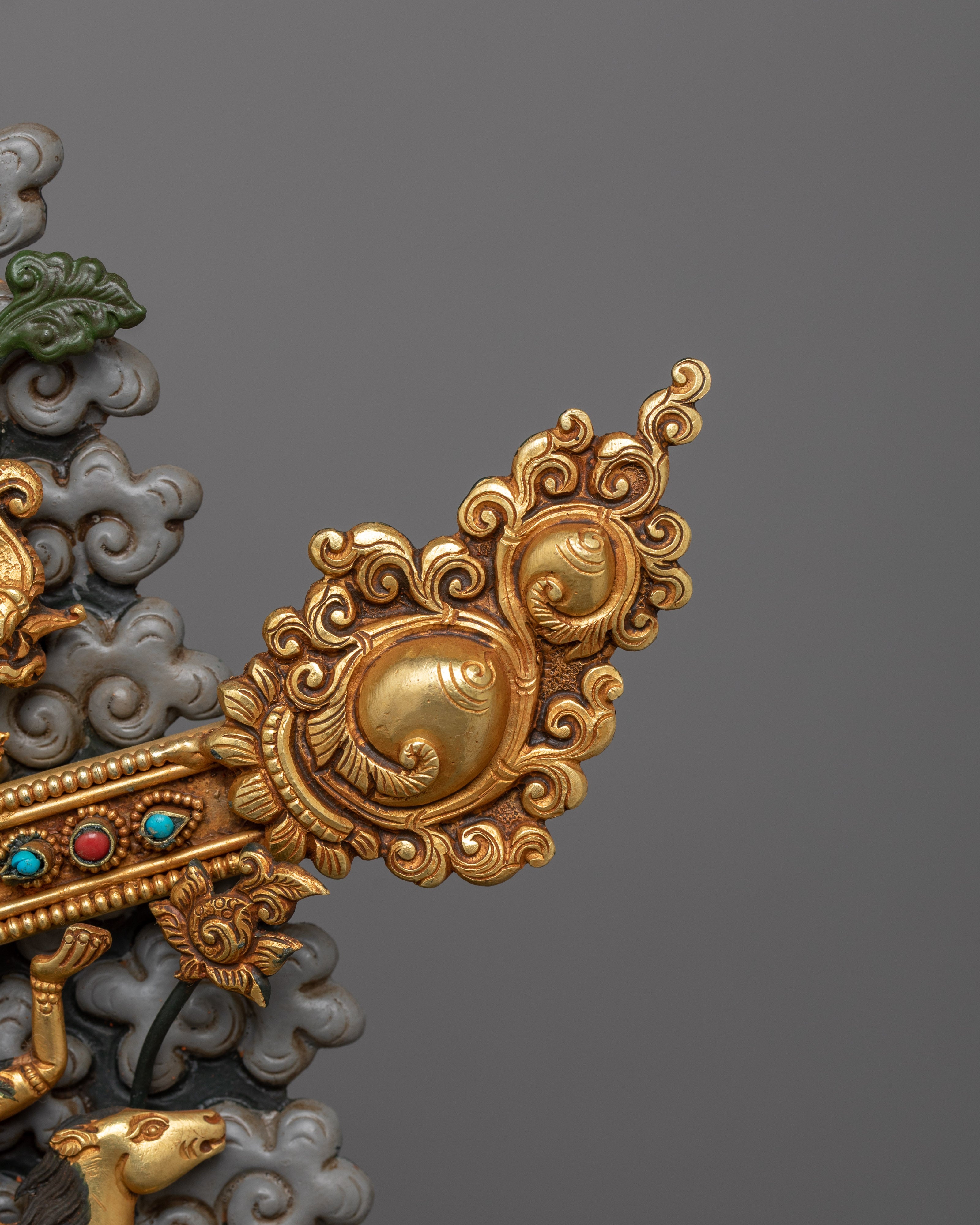 Hand Carved Gemstones Throne For Statue | Symbol of Reverence and Divinity