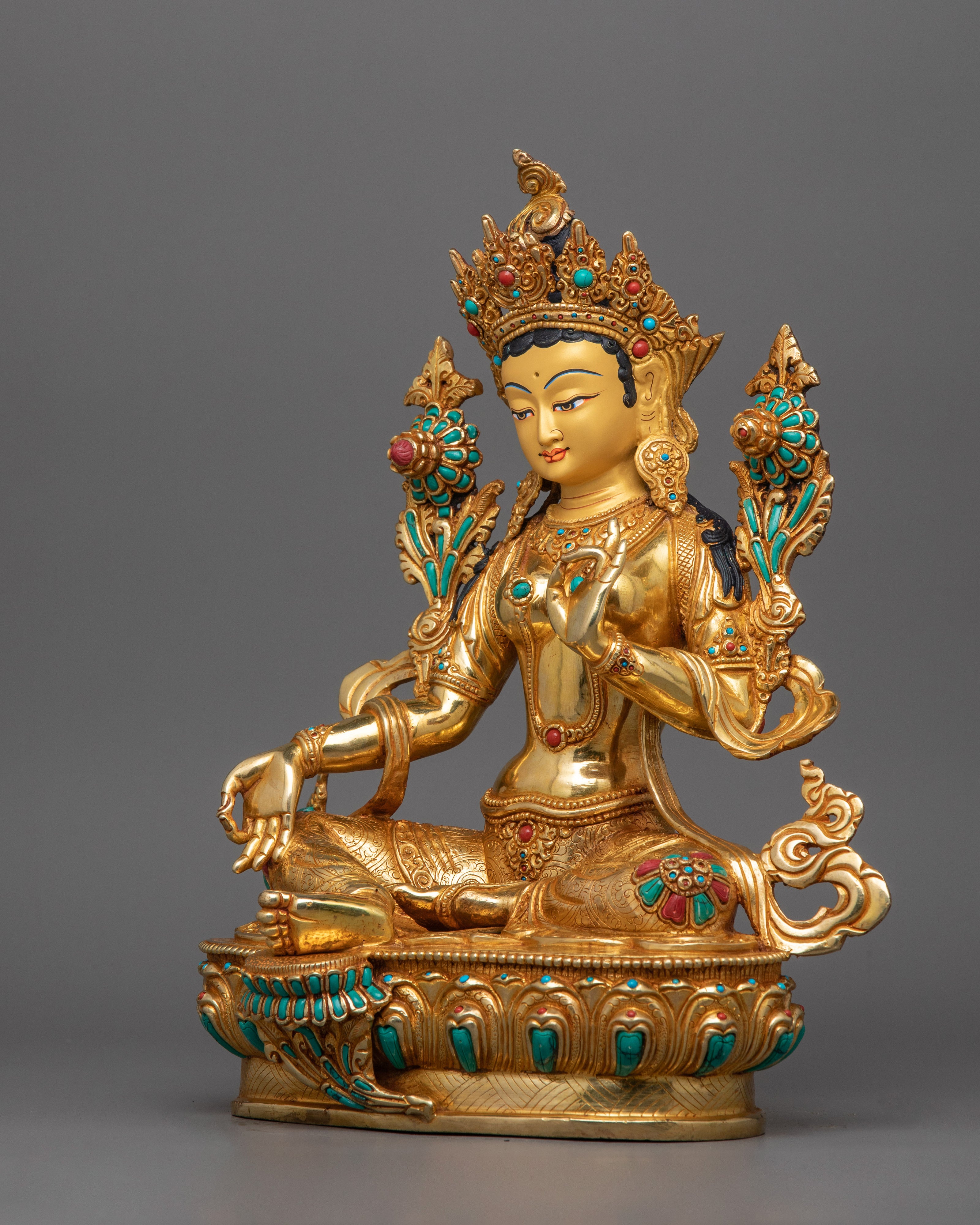 Himalayan Buddhist Shyamatara Statue | A Symbol of Wisdom, Action, and Serenity