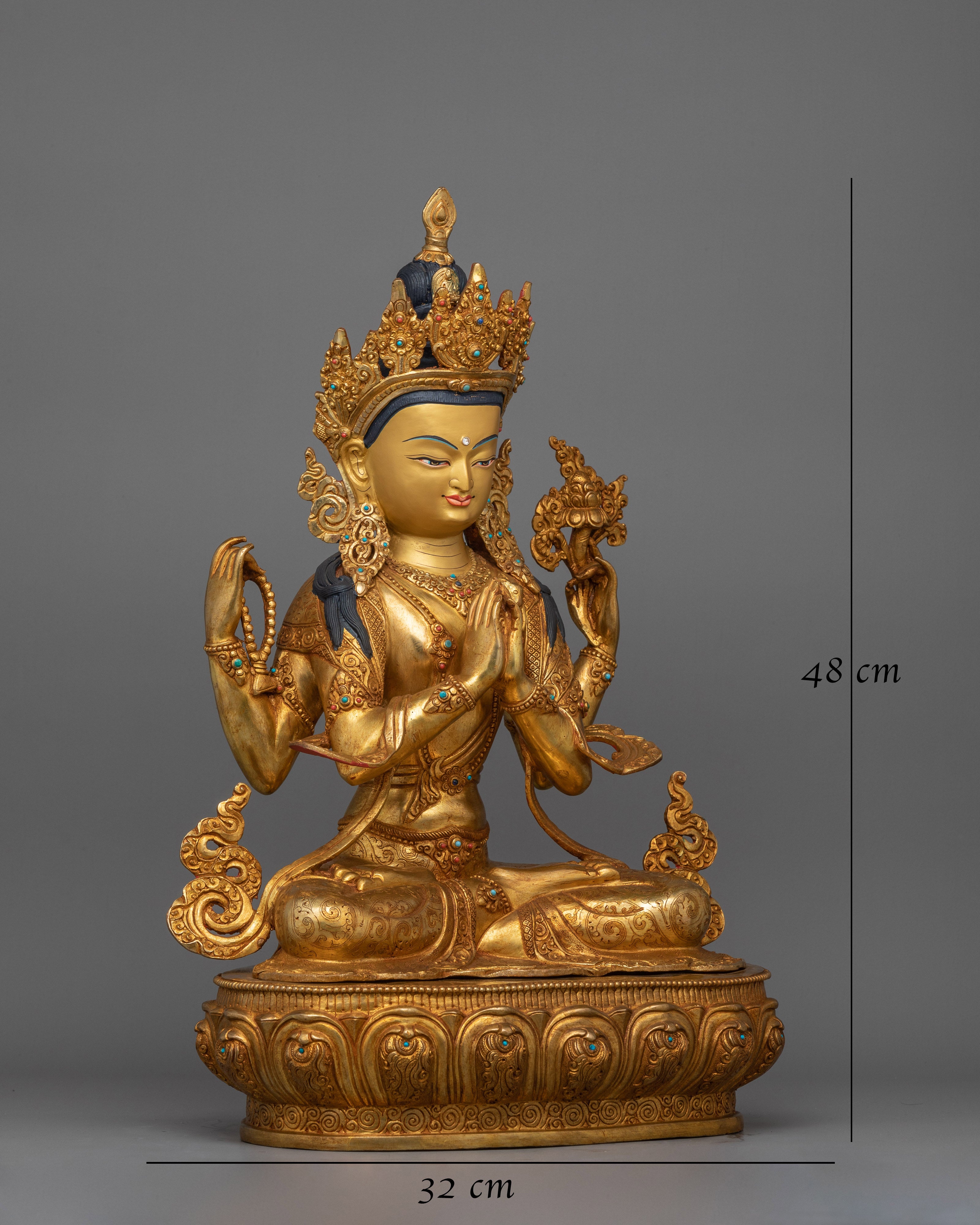 tibetan-four-armed-handcrafted-chenrezig