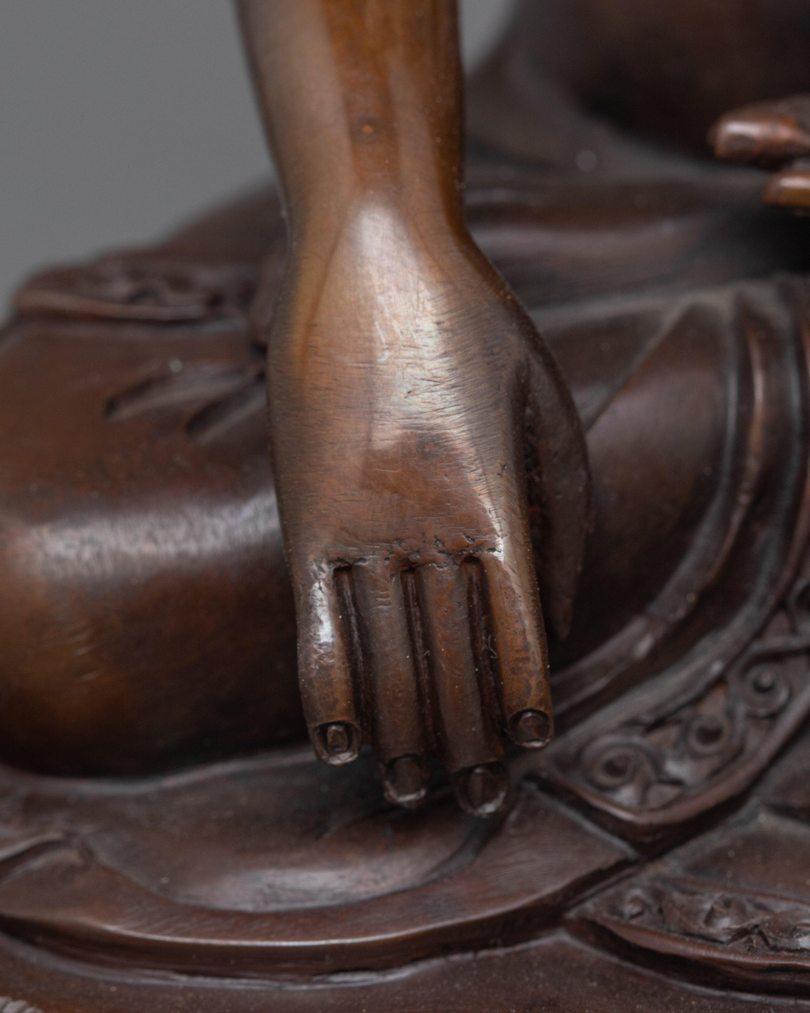 Oxidized 9.1 Inches Karma Statue | Head of Karma Kagyu Lineage