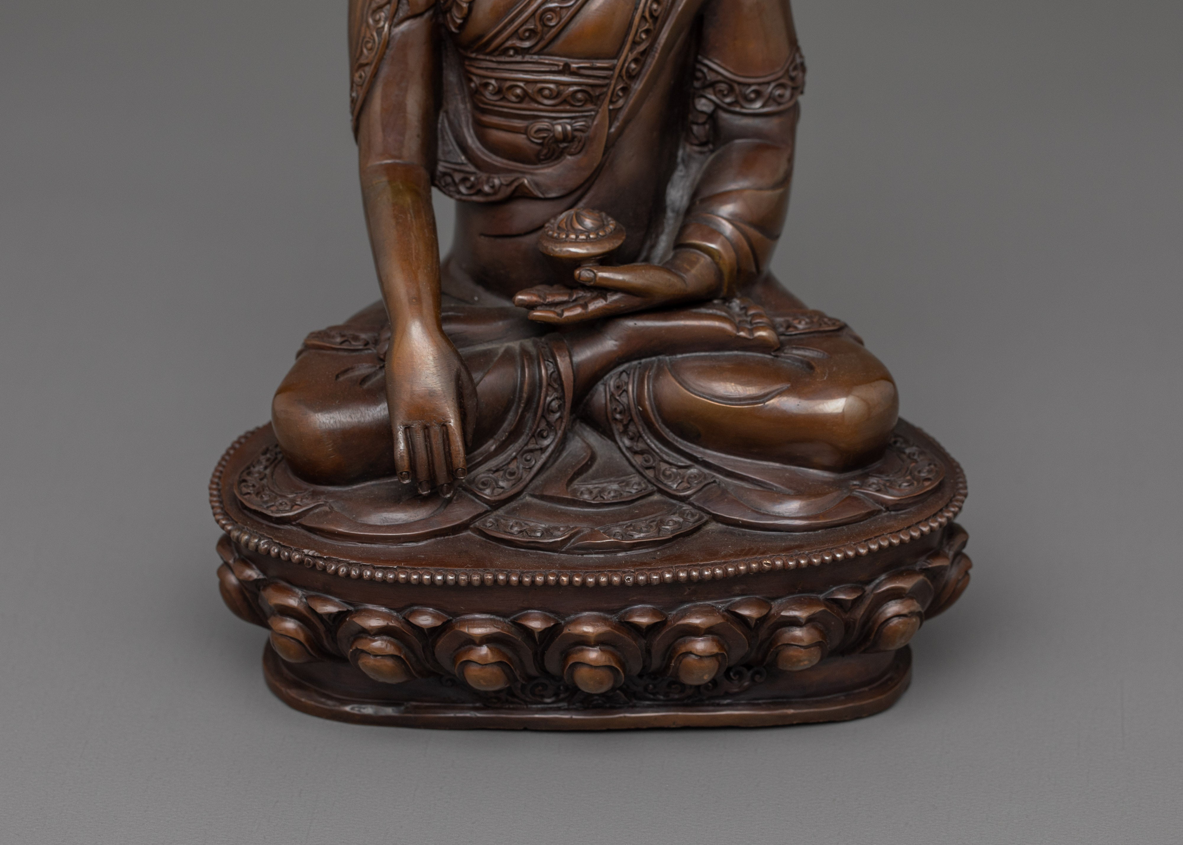 Oxidized 9.1 Inches Karma Statue | Head of Karma Kagyu Lineage