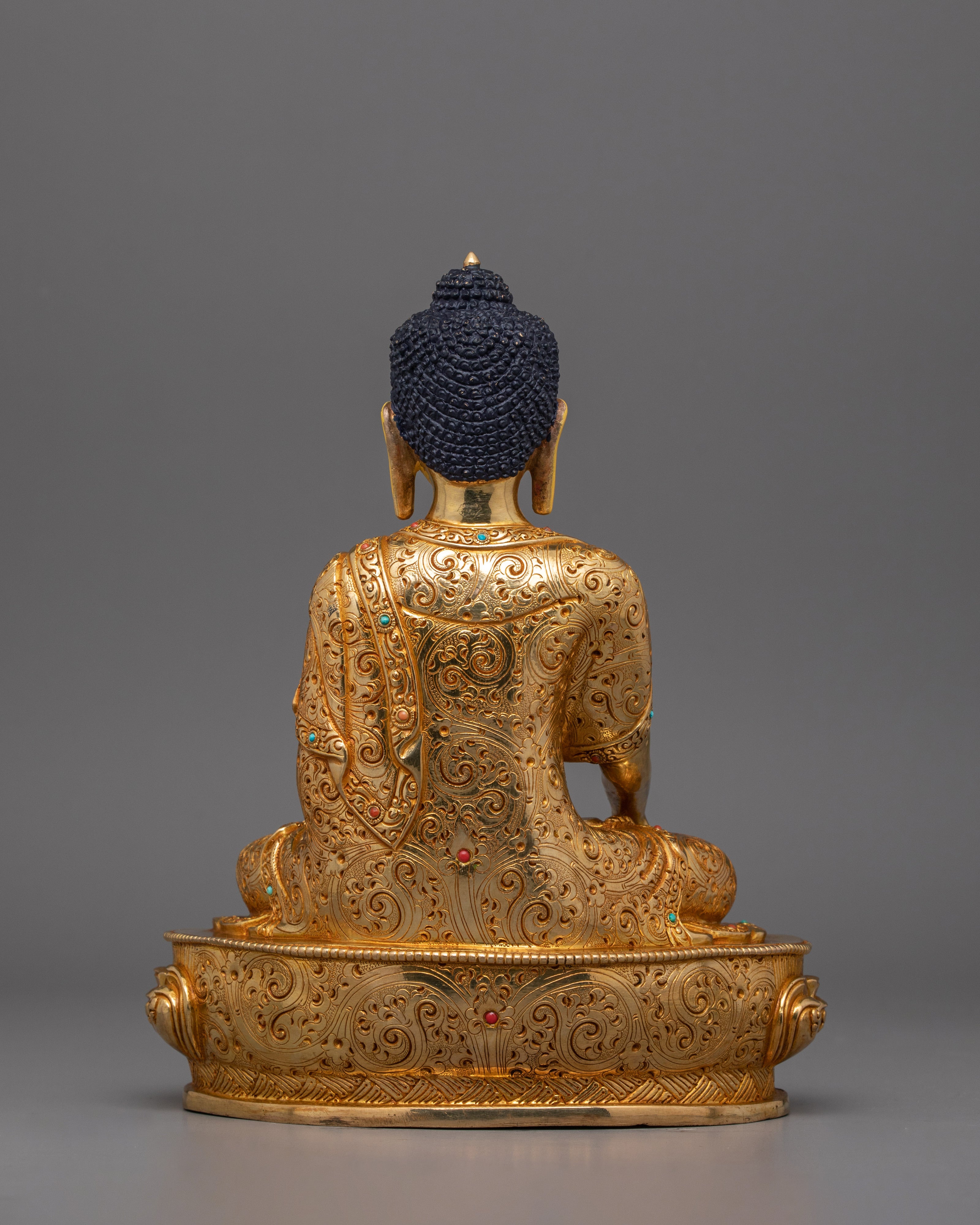 Peaceful Buddha Shakyamuni Figurine for Serenity | Buddhist Meditating Sculpture