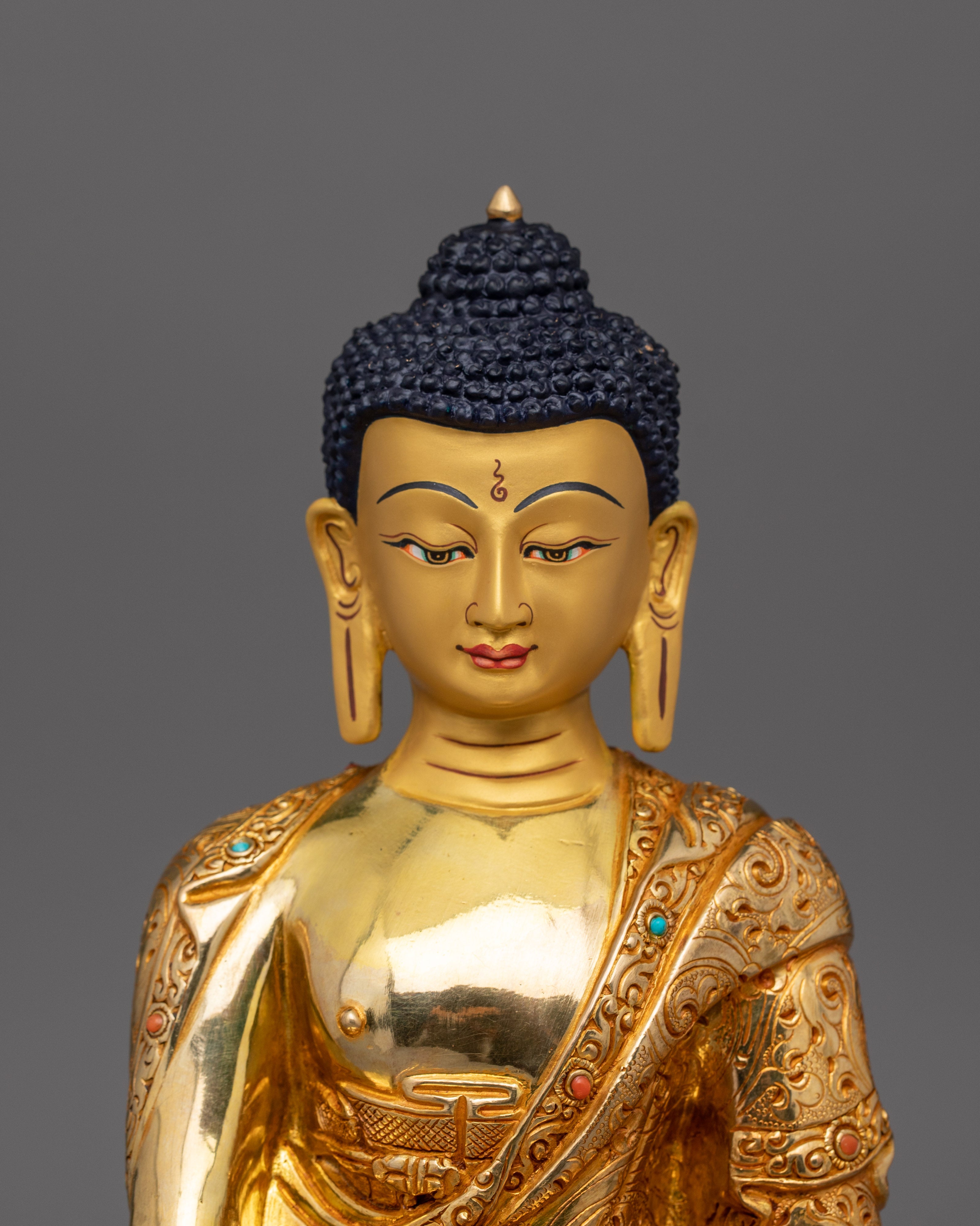 Peaceful Buddha Shakyamuni Figurine for Serenity | Buddhist Meditating Sculpture