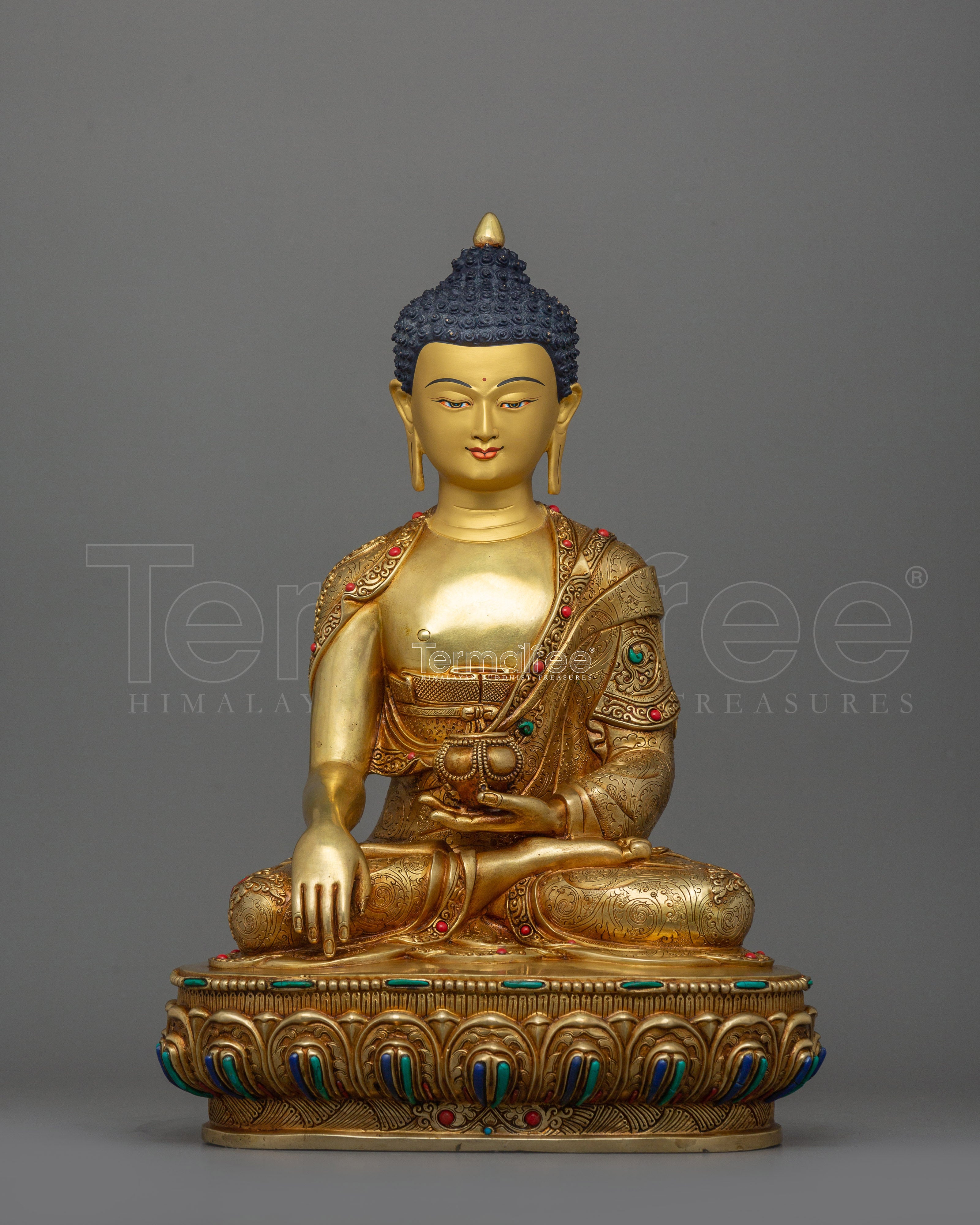 Himalayan Buddha Siddhartha Gautama Sculpture | Traditional Nepalese Artwork