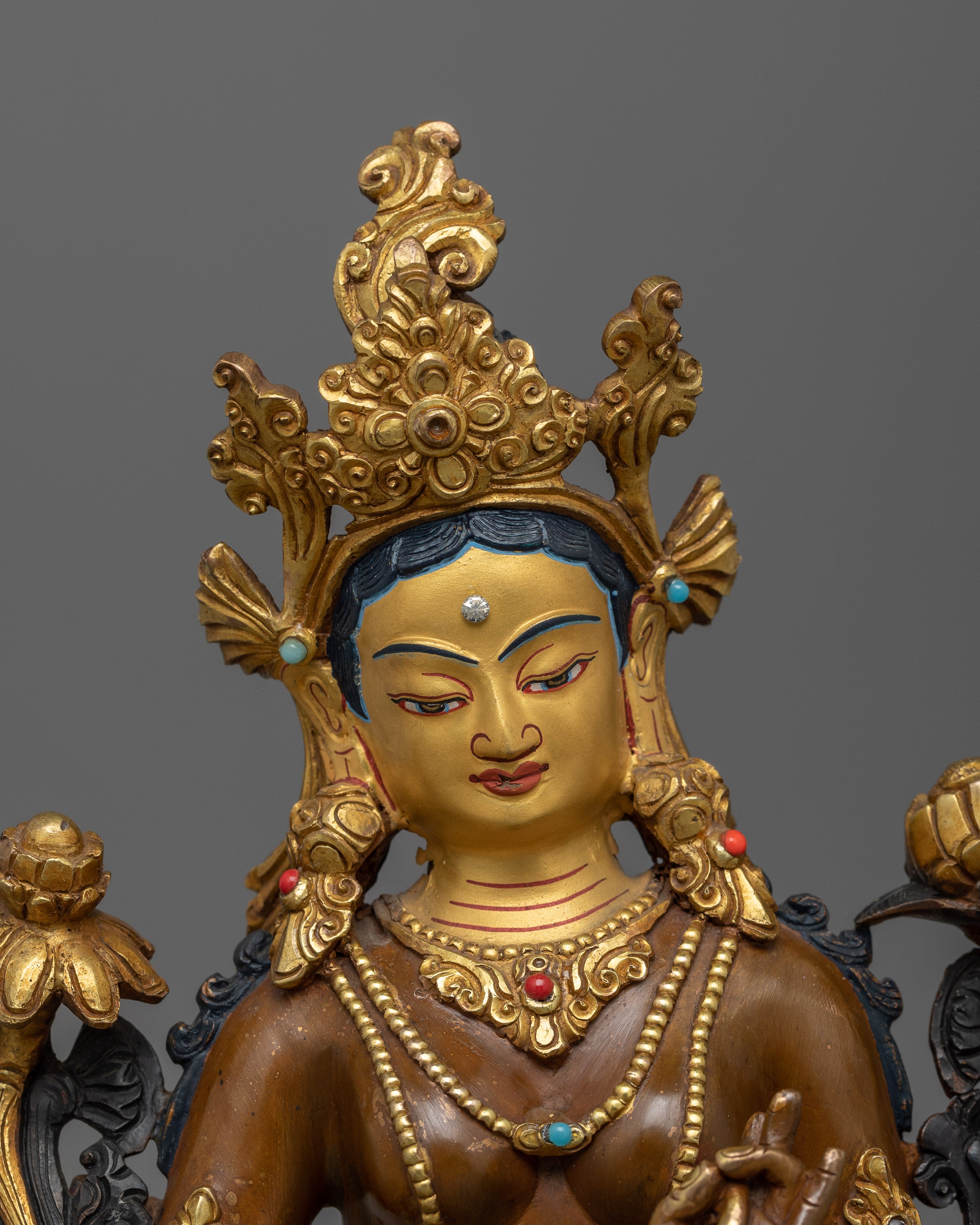 Mother Syamatara Tibetan Figurine | The Goddess of Compassion and Action