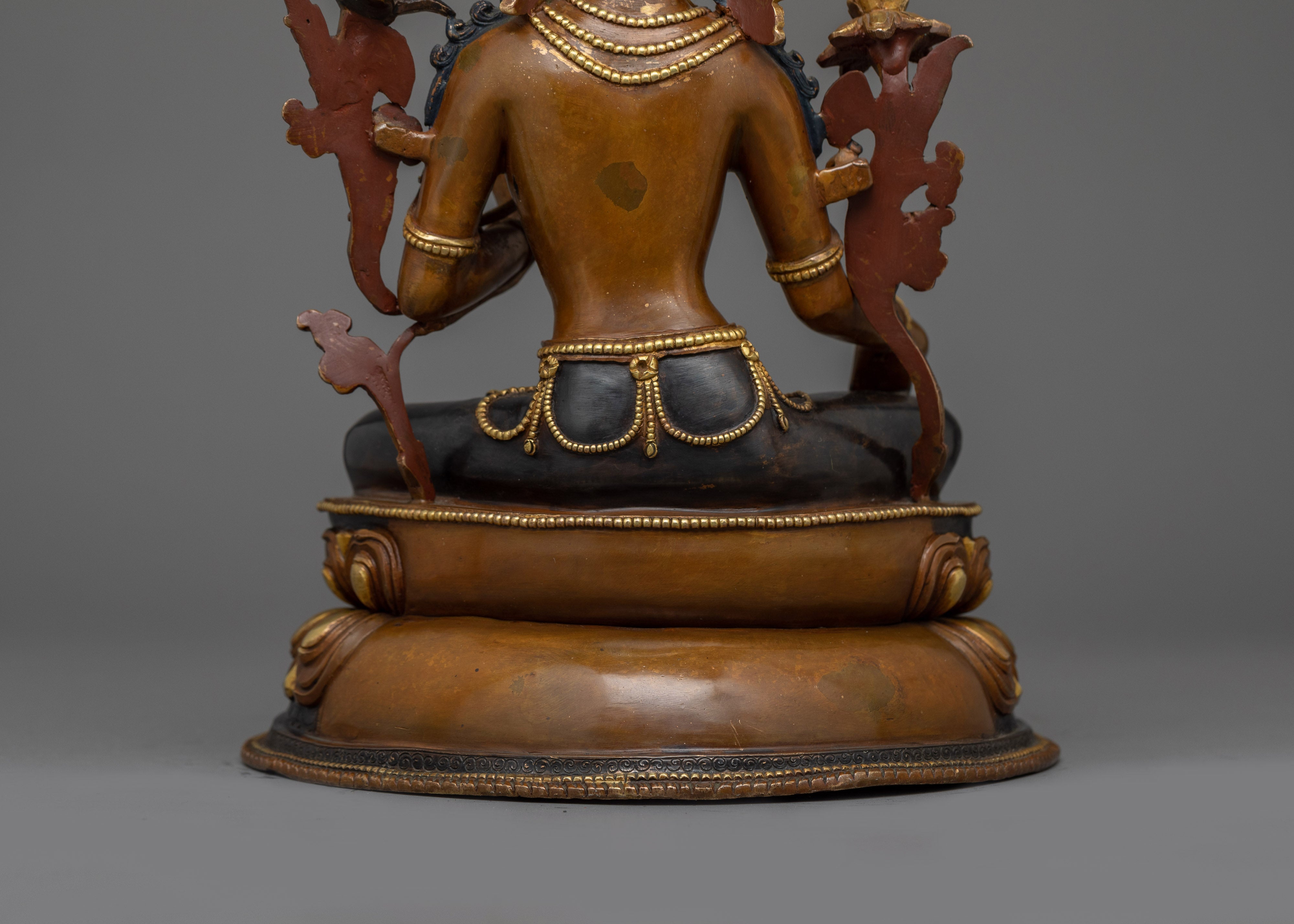 Mother Syamatara Tibetan Figurine | The Goddess of Compassion and Action