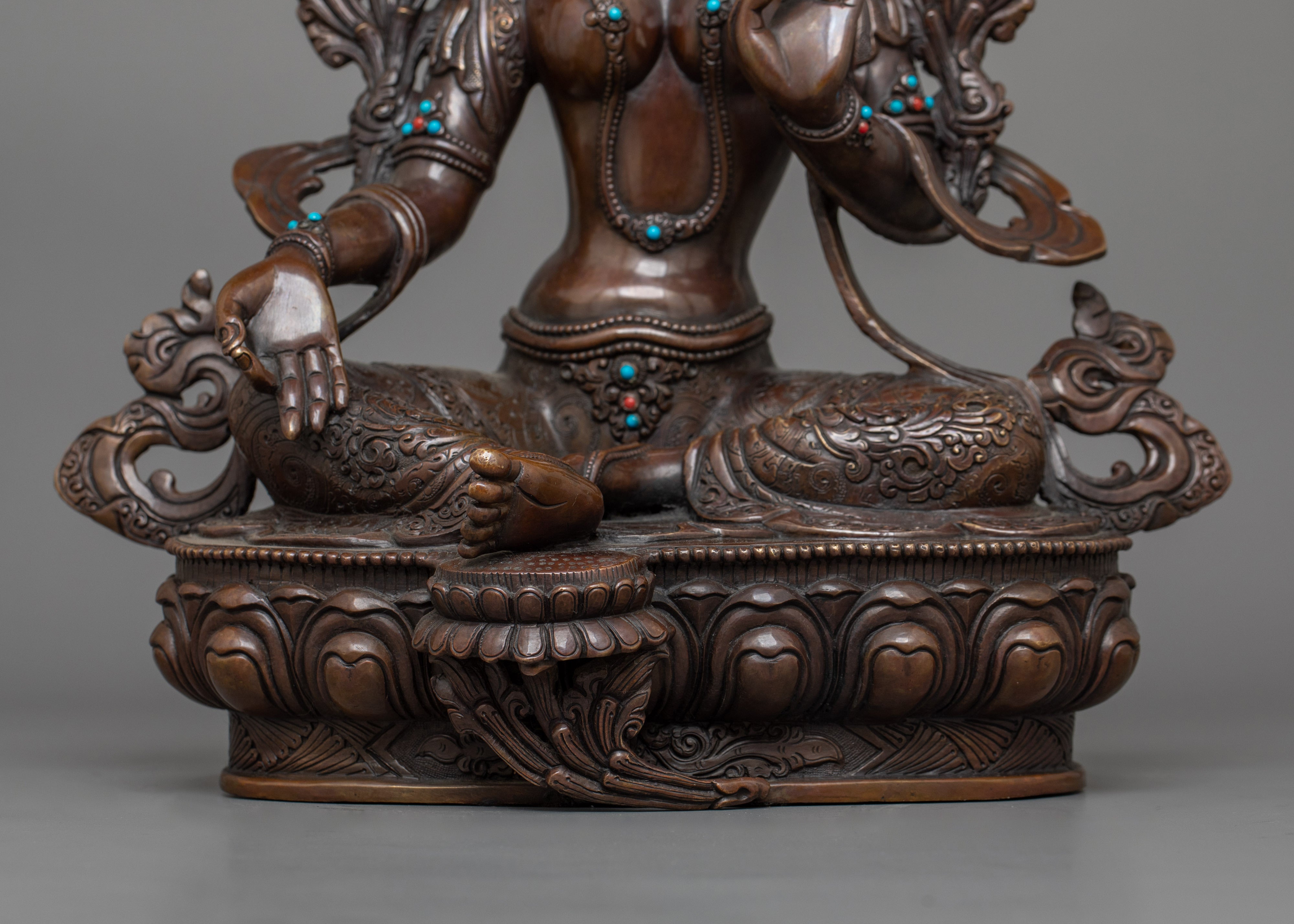 Female Bodhisattva Syamatara Sacred Statue | The Compassionate Liberator